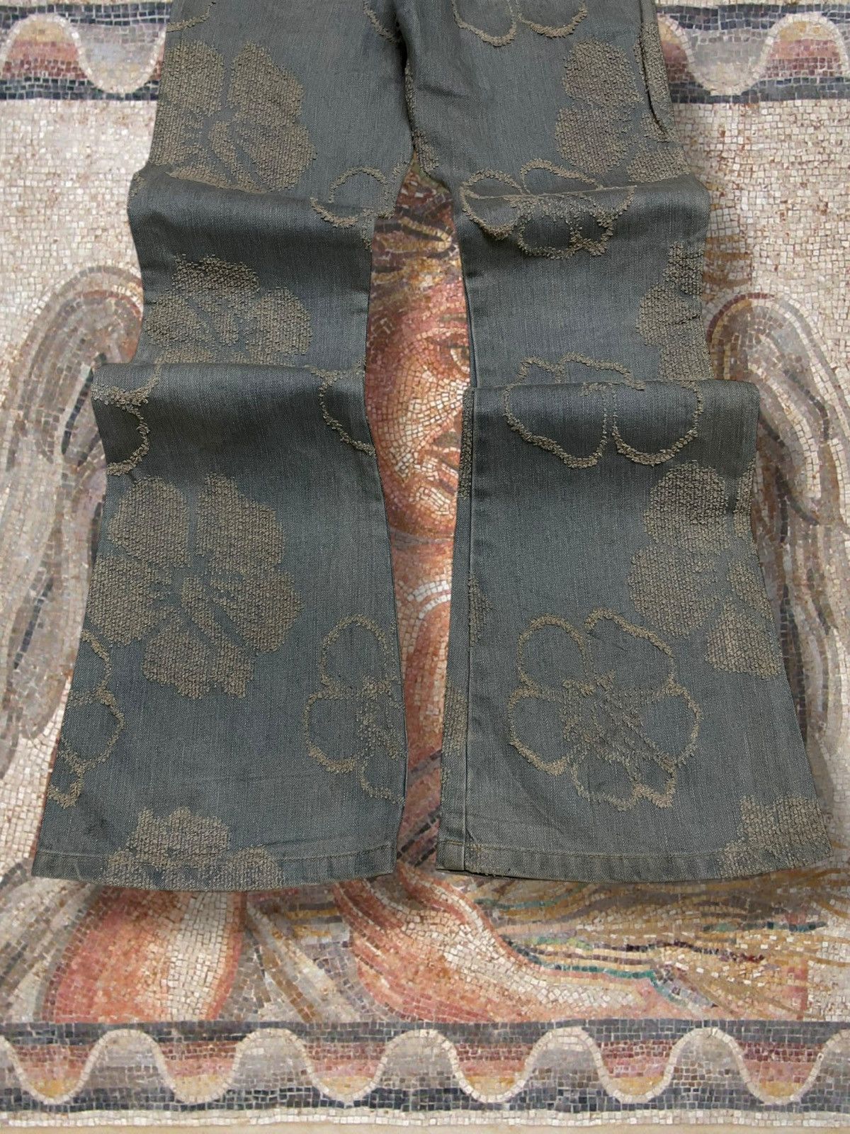 Tornado Mart Vintage Og 1990s Designer Japan Albarosa Flared Art Denim Size US 28 / EU 44 - 10 Thumbnail