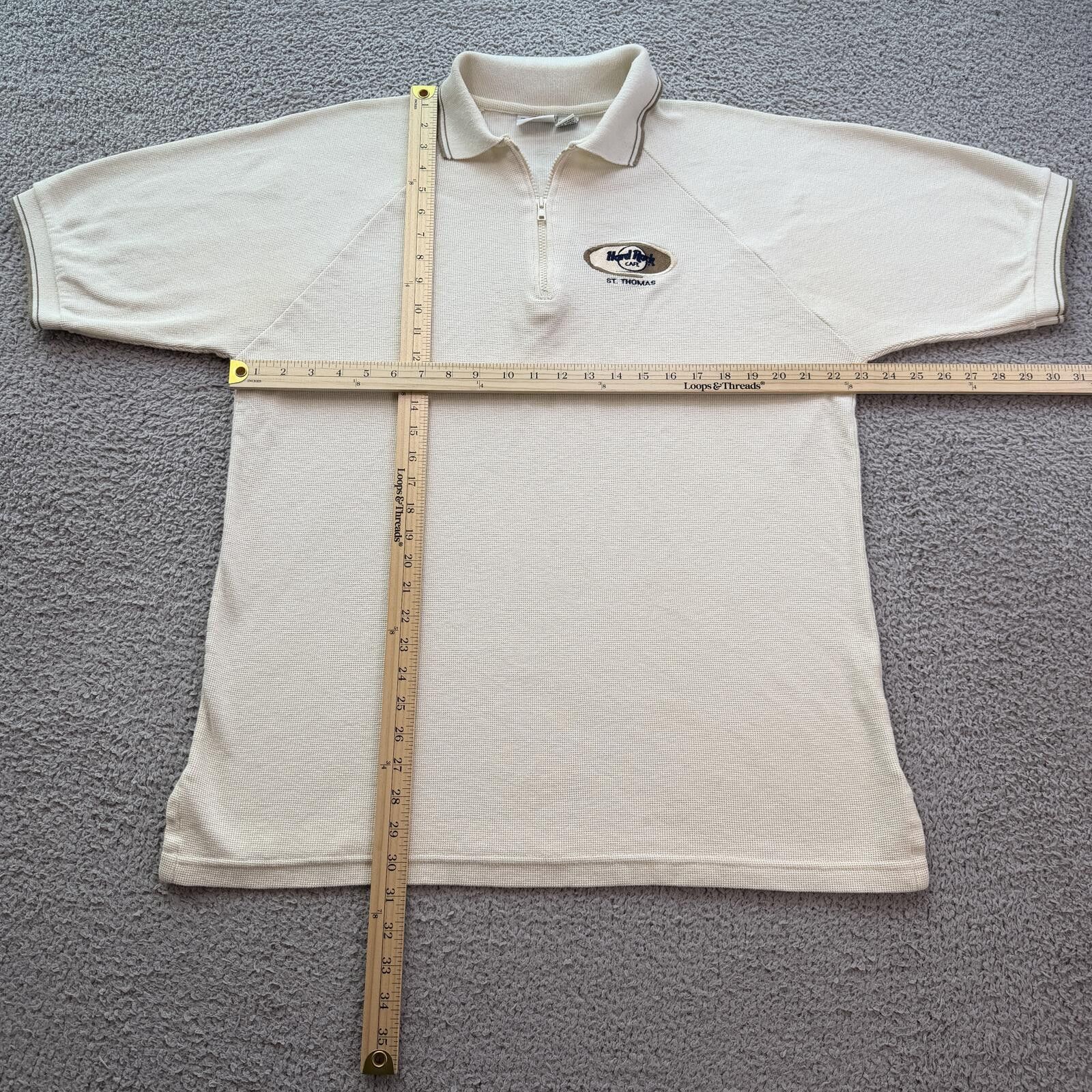 Hard Rock Cafe Vintage Hard Rock Cafe St Thomas Quarter Zip Polo Shirt L Size US L / EU 52-54 / 3 - 3 Thumbnail