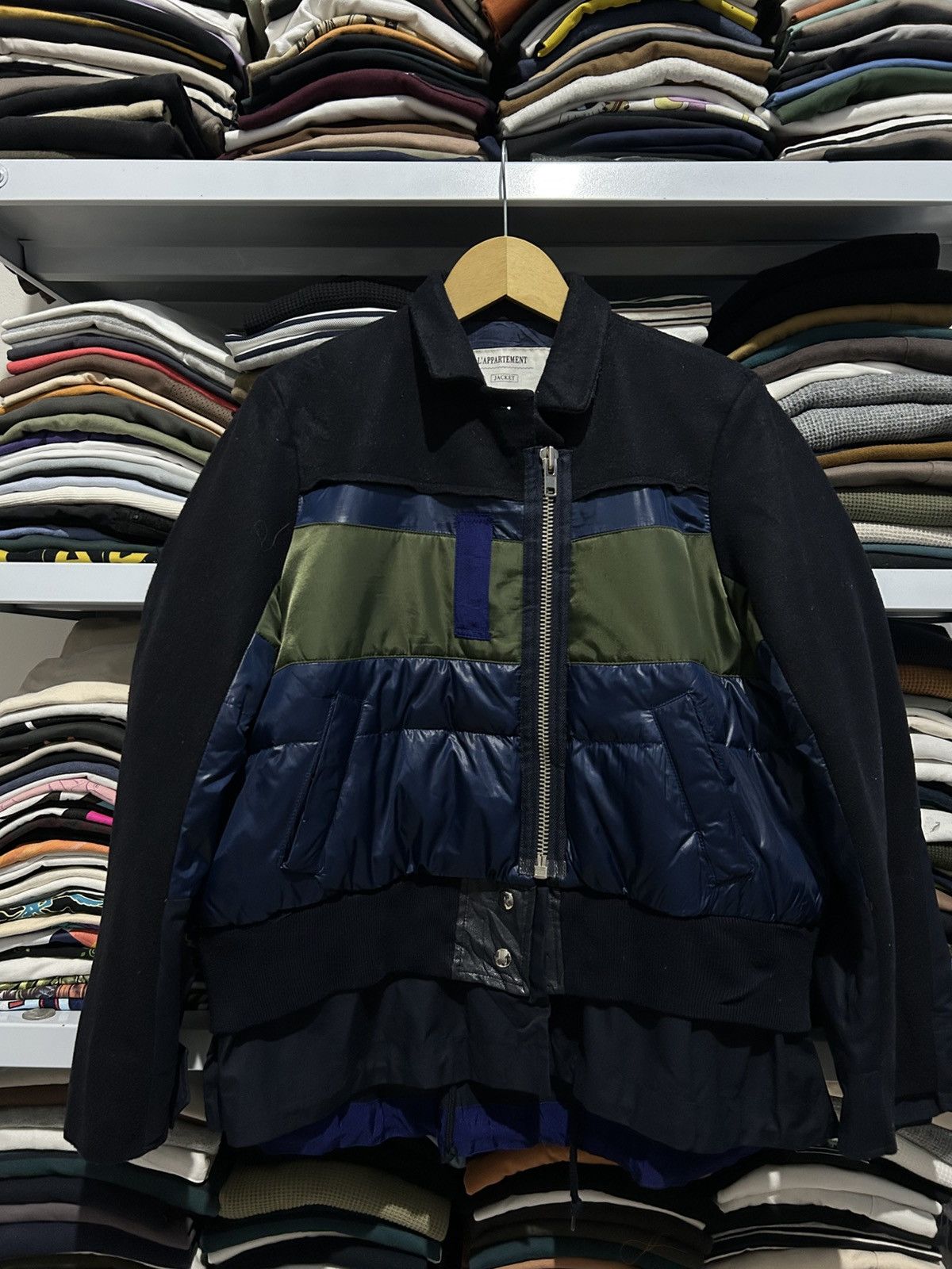 Other L’APPARTEMENT Melton Mixed Fabric blouson inspiration Sacai Size US L / EU 52-54 / 3 - 1 Thumbnail