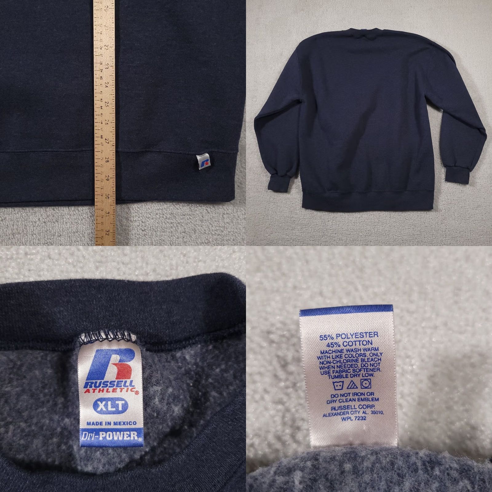 Russell Athletic VINTAGE Russell Crewneck Sweatshirt Mens XLT Blue Fleece Pullover Sweatshirt Size US XL / EU 56 / 4 - 8 Thumbnail