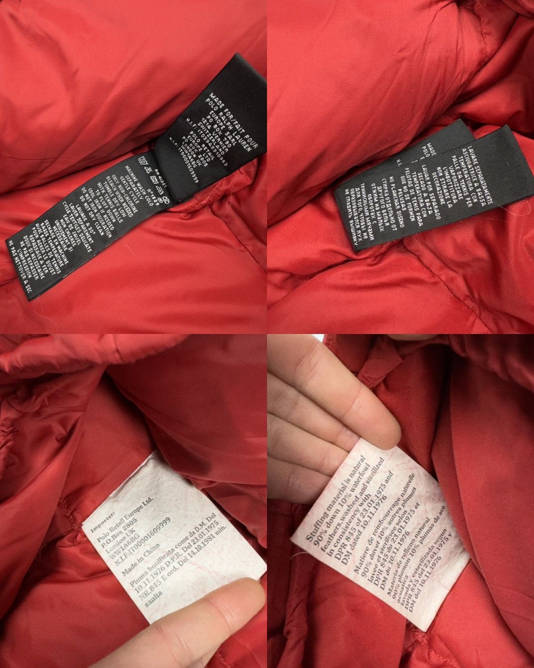 Ralph Lauren × Vintage Ralph Lauren Men's Red Mock Neck Full Zip Puffer Vest Large Size US L / EU 52-54 / 3 - 8 Thumbnail