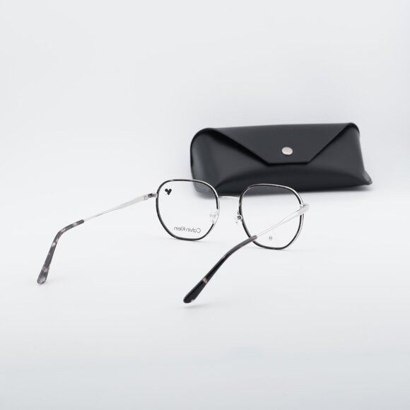 Calvin Klein Calvin Klein CK24113 025 Eyeglasses Grey/Havana 50mm Square Size ONE SIZE - 10 Thumbnail