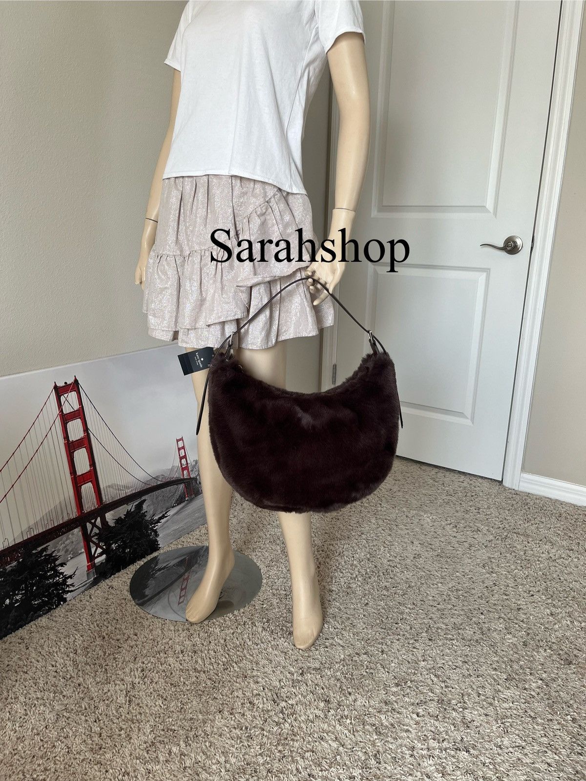 Kate Spade Kate Spade Nova Faux Fur Large Crescent Shoulder Bag Size ONE SIZE - 9 Thumbnail