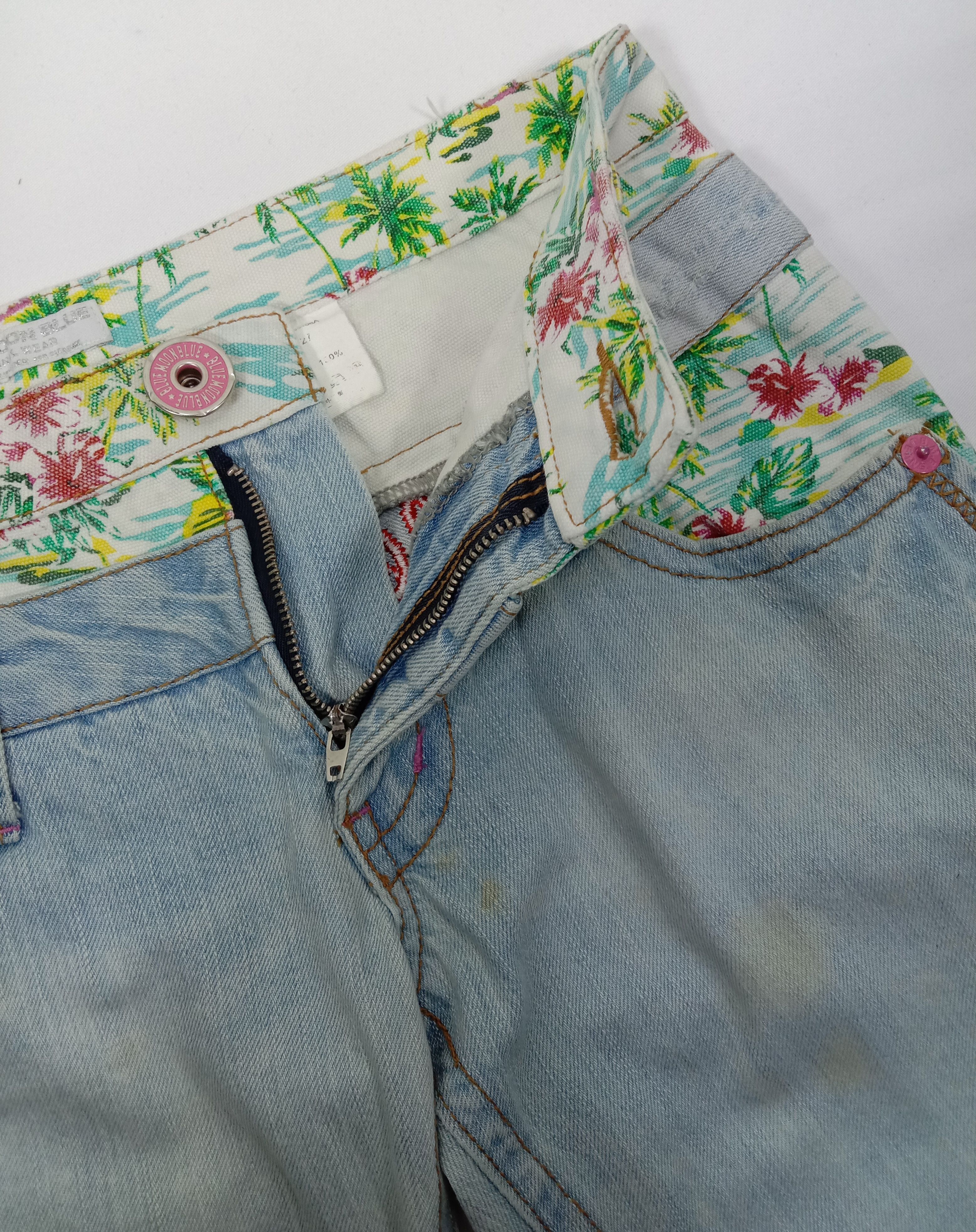 Japanese Brand Vintage Japanese Blue Moon Blue Double Waist Denim Size 27" / US 4 / IT 40 - 9 Thumbnail