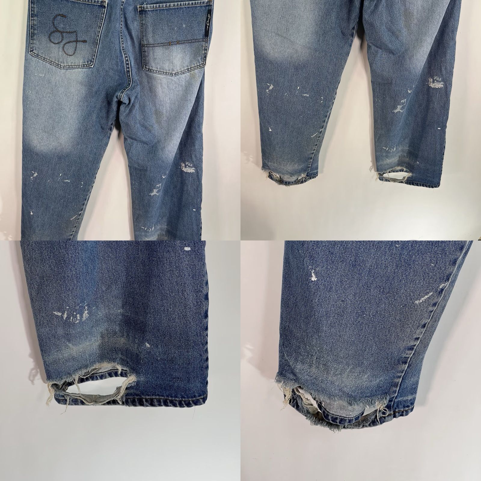 Sean John VINTAGE Sean John Jeans Distressed Straight Denim Men 40 Regular Inseam 31 Blue 90s Hip Hop Retrofit Size US 40 / EU 56 - 8 Thumbnail