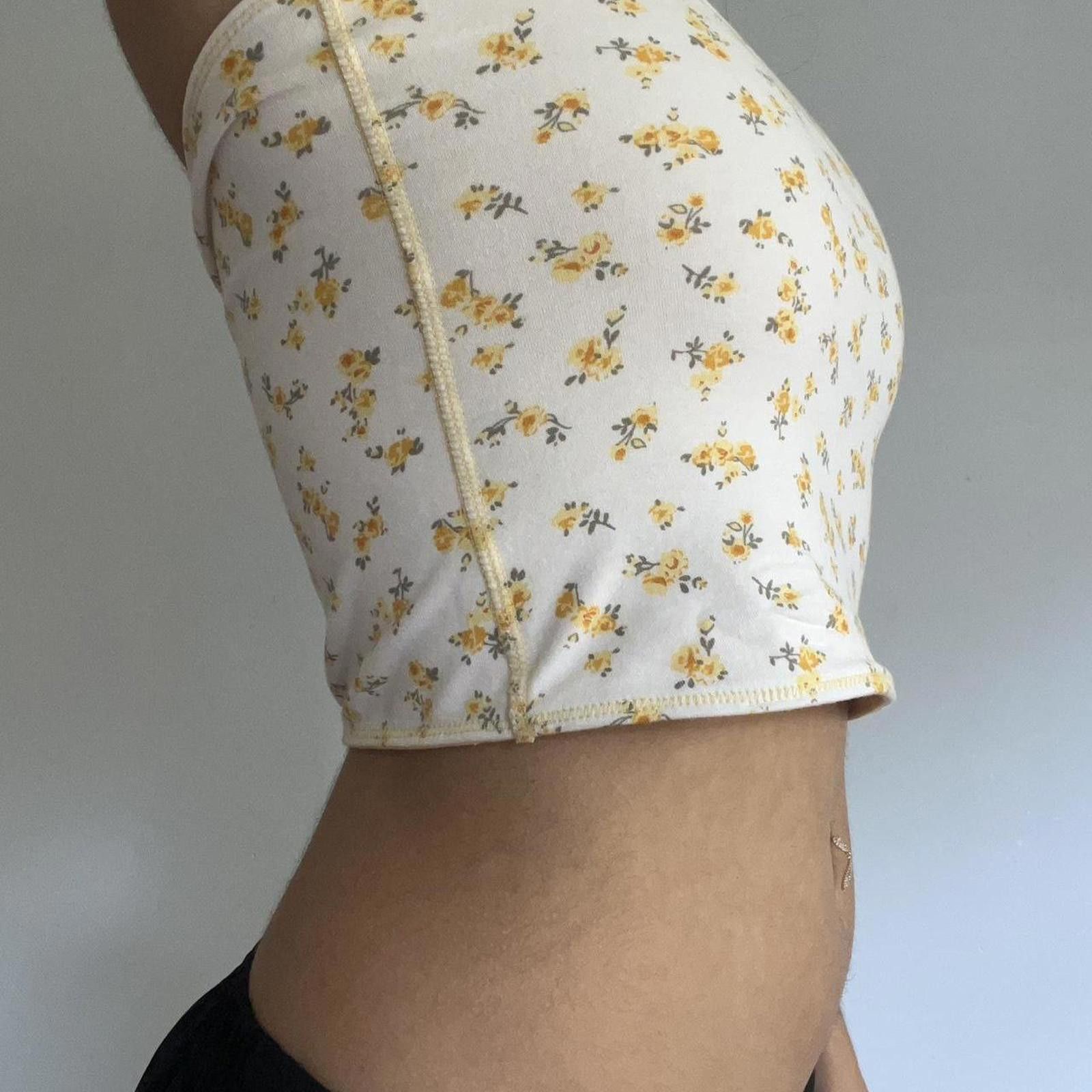 Other Yellow and white floral tube top #floral #tubetop Size M / US 6-8 / IT 42-44 - 2 Thumbnail