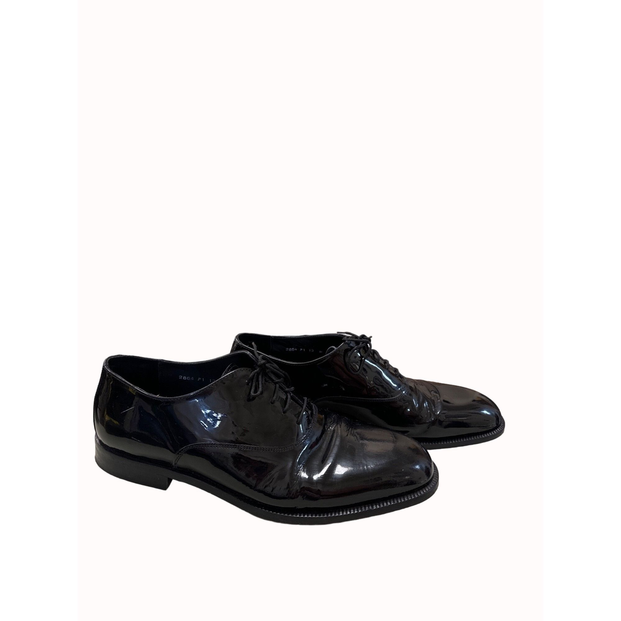 Stanley Blacker Stanley Blacker Couture men’s black leather patent tuxedo sh Size US 13 / EU 46 - 3 Thumbnail
