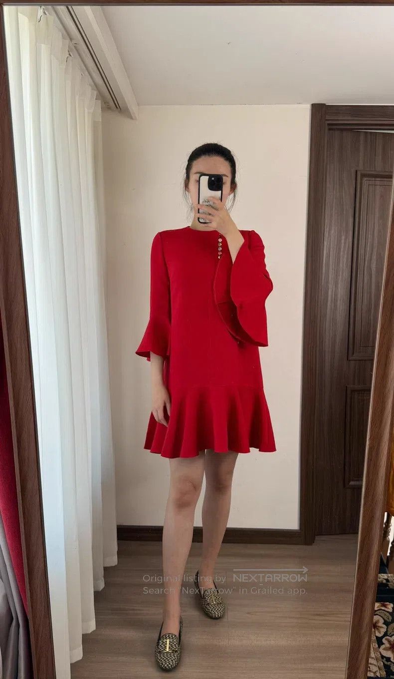 Valentino Valentino Dress with ruffle sleeves Size S / US 4 / IT 40 - 2 Thumbnail