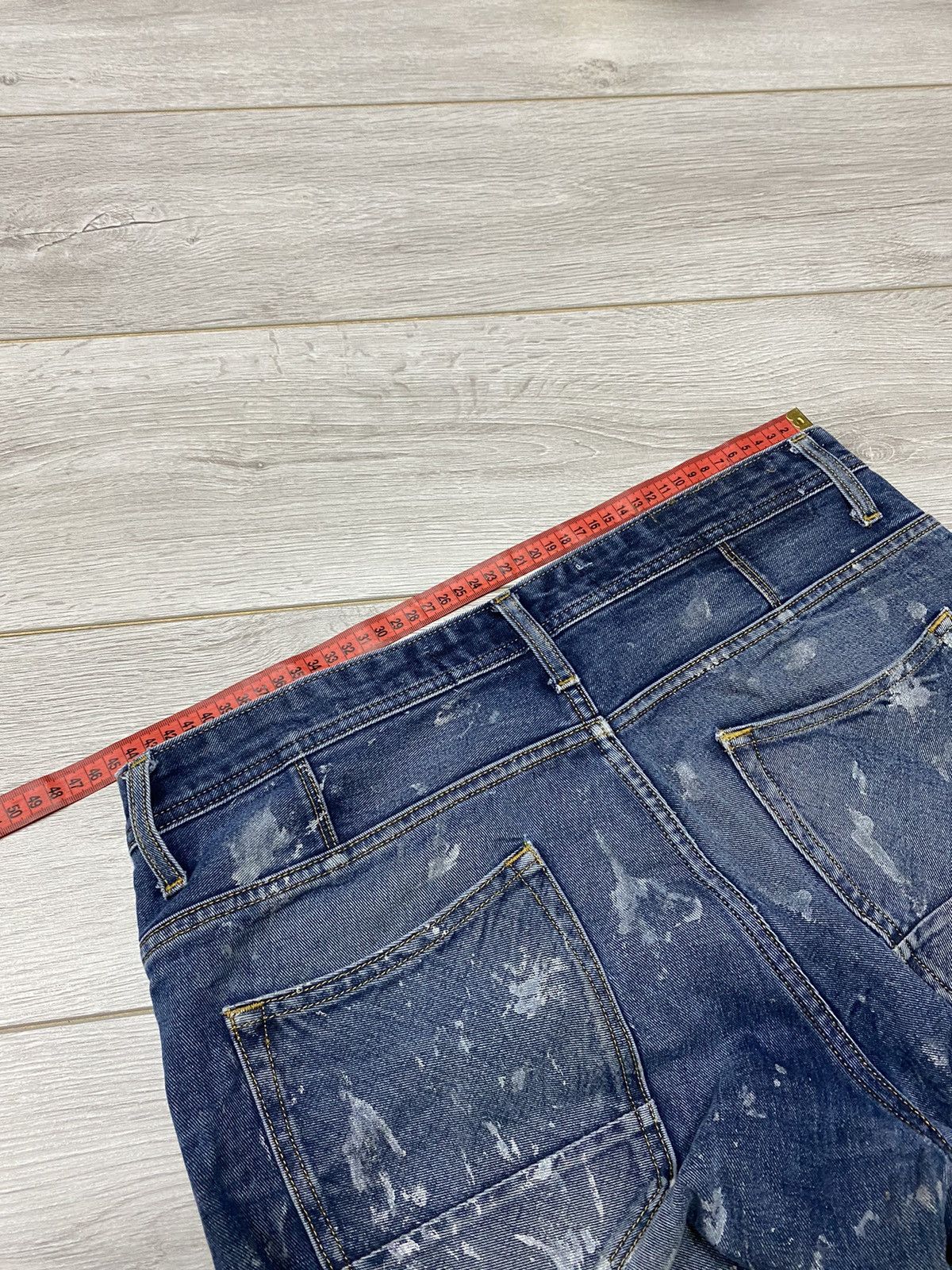 Vintage Jeans Dirty painted Pants patchwork crash thrasheddistressed Size US 35 - 14 Thumbnail