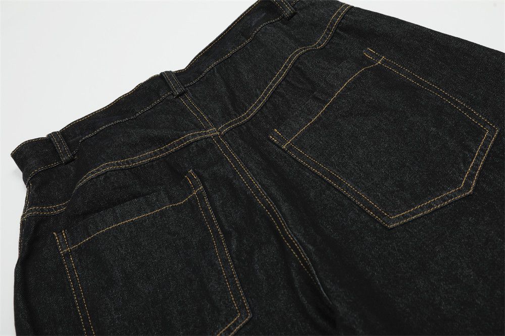 Japanese Brand × Jean Men's street casual loose corduroy patchwork scimitar jeans Size US 32 / EU 48 - 6 Thumbnail
