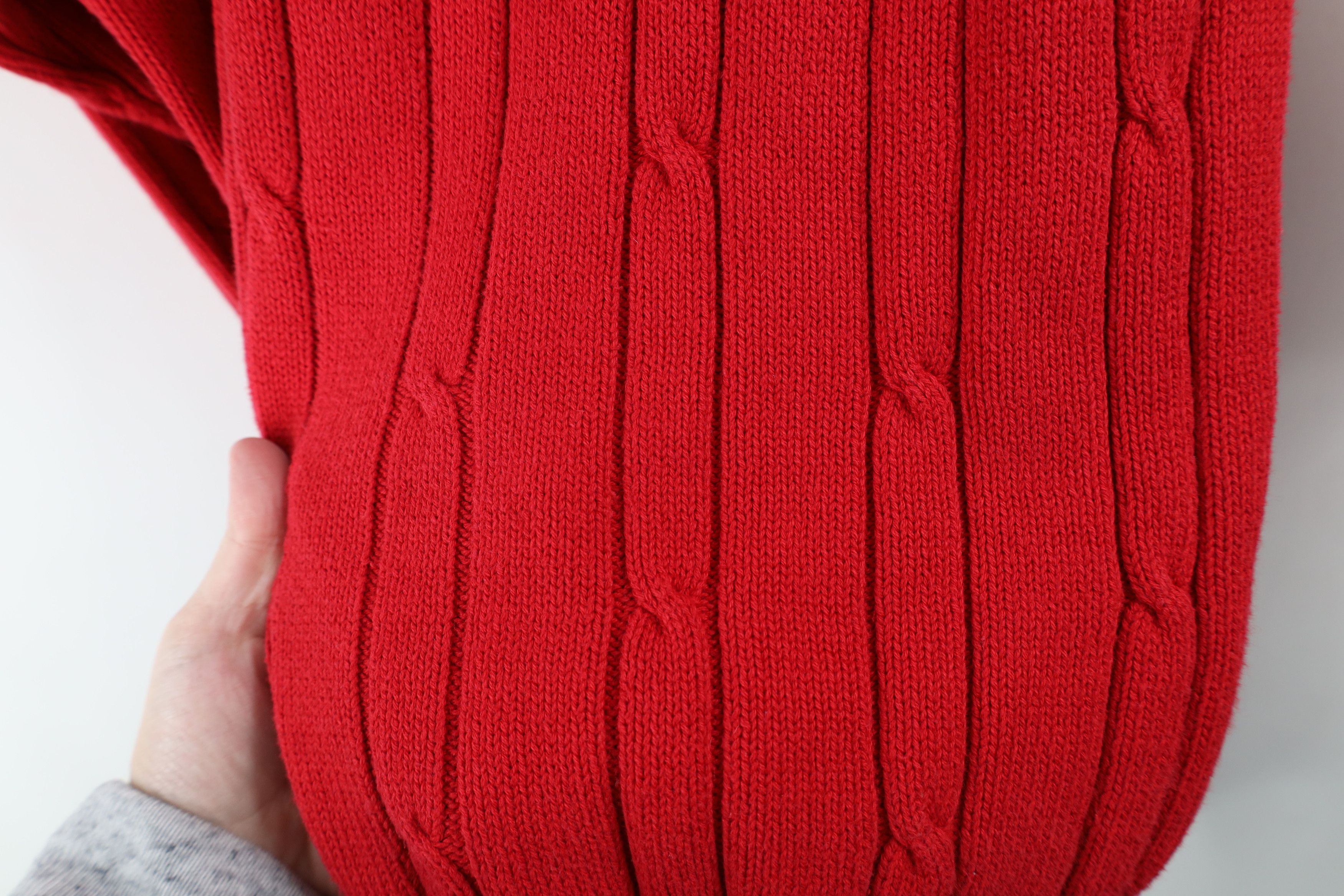 Nautica × Vintage Vintage 90s Nautica Chunky Cable Knit Crewneck Sweater Size US M / EU 48-50 / 2 - 6 Thumbnail