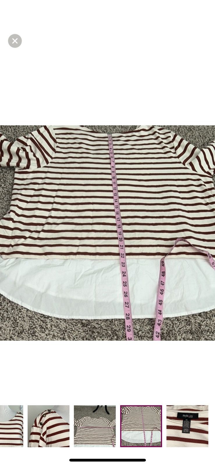 Style & Co Style & co 3x striped layered blouse Size 3XL / US 20-22 - 6 Thumbnail