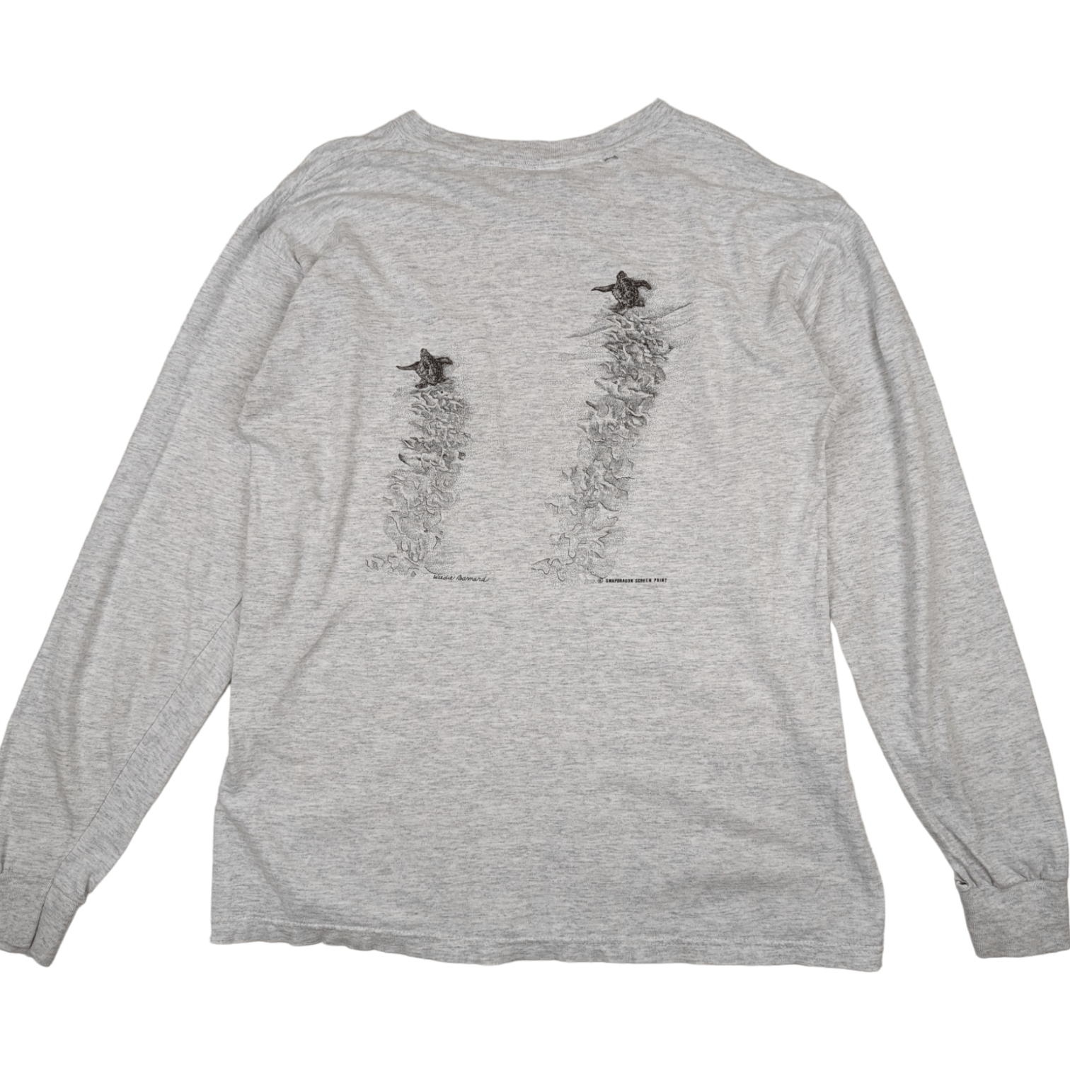 Vintage 2000's JENSEN Snapdragon Turtle Tortoise Long Sleeve T-Shirt Size US L / EU 52-54 / 3 - 6 Thumbnail