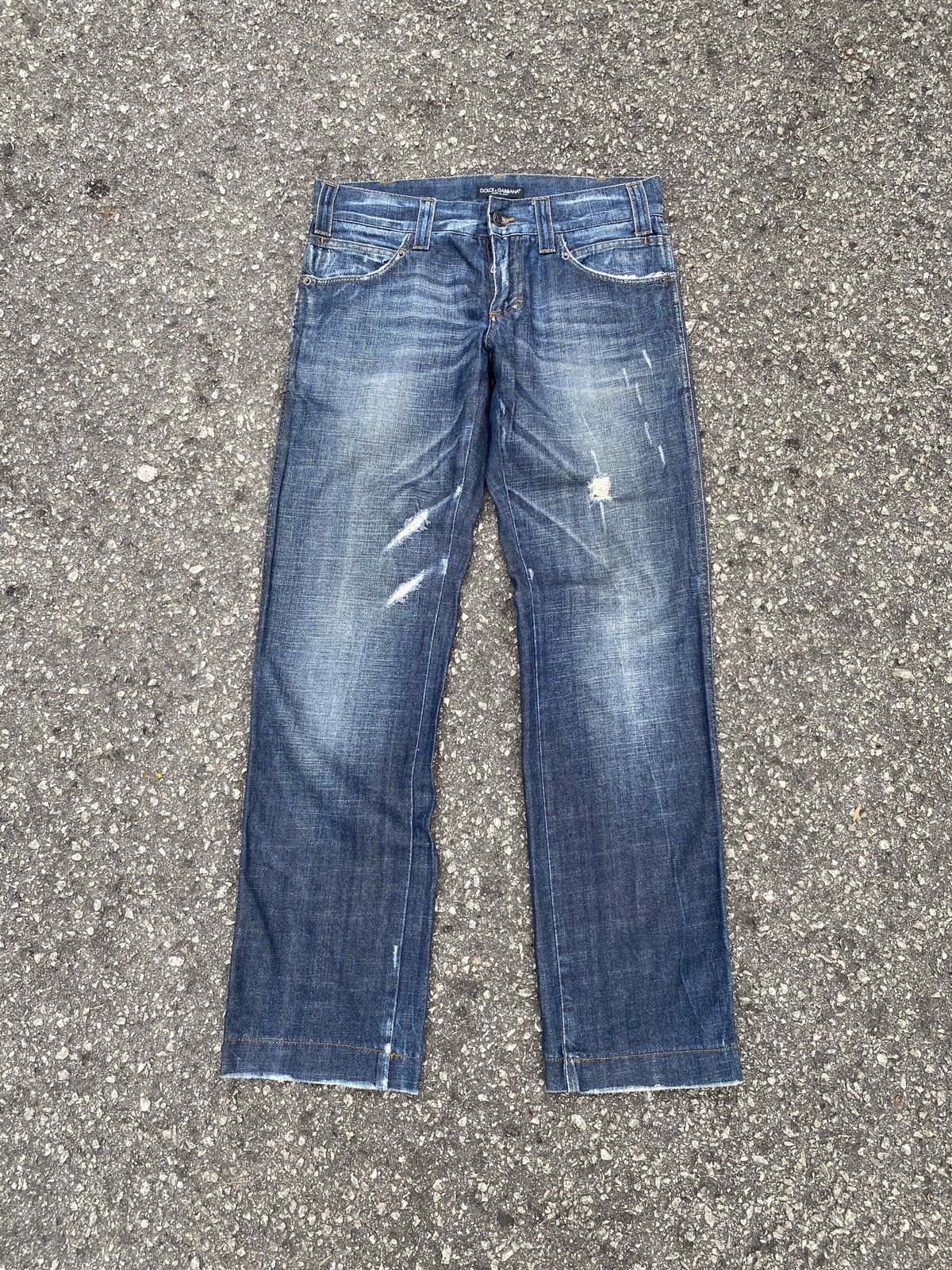 Dolce & Gabbana 2000s Dolce & Gabbana Italy Distressed Denim Size US 33 - 1 Thumbnail