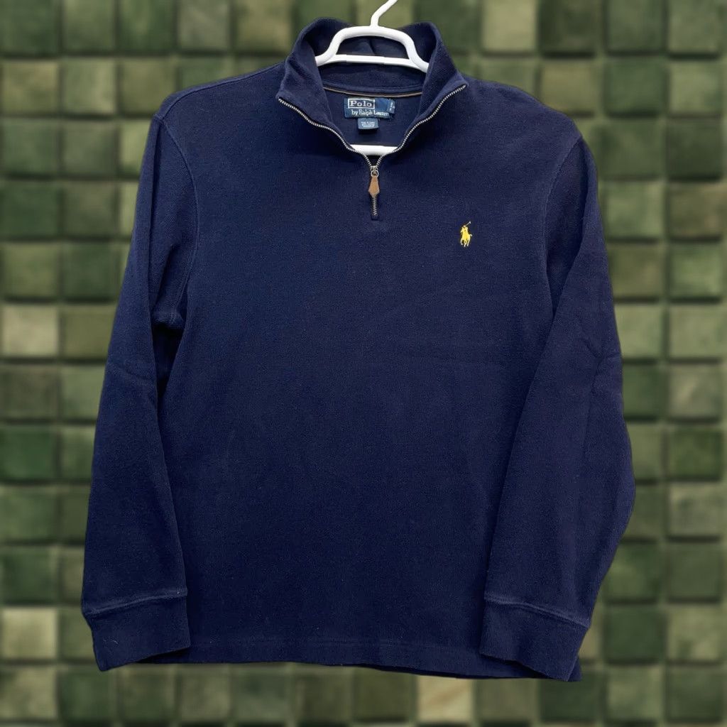 Polo Ralph Lauren Polo Ralph Lauren Sweater Men L Blue Cotton 1/4 Zip Preppy Casual Tik Tok Mens Size US L / EU 52-54 / 3 - 1 Thumbnail