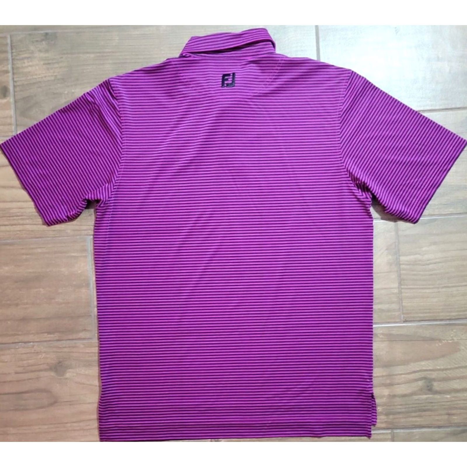 Footjoy FootJoy Mens Polo Shirt Medium Golf Purple Short Sleeve Athletic Legacy Club Alaqua Lakes Logo Sports Size US M / EU 48-50 / 2 - 2 Thumbnail