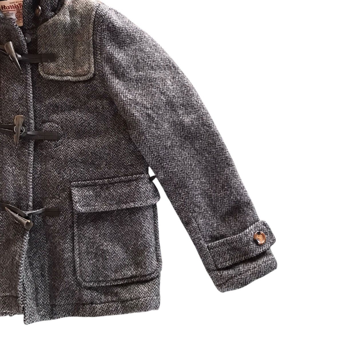 If Six Was Nine Vintage Harris Tweed Wool Duffer Jacket Size S / US 4 / IT 40 - 3 Thumbnail