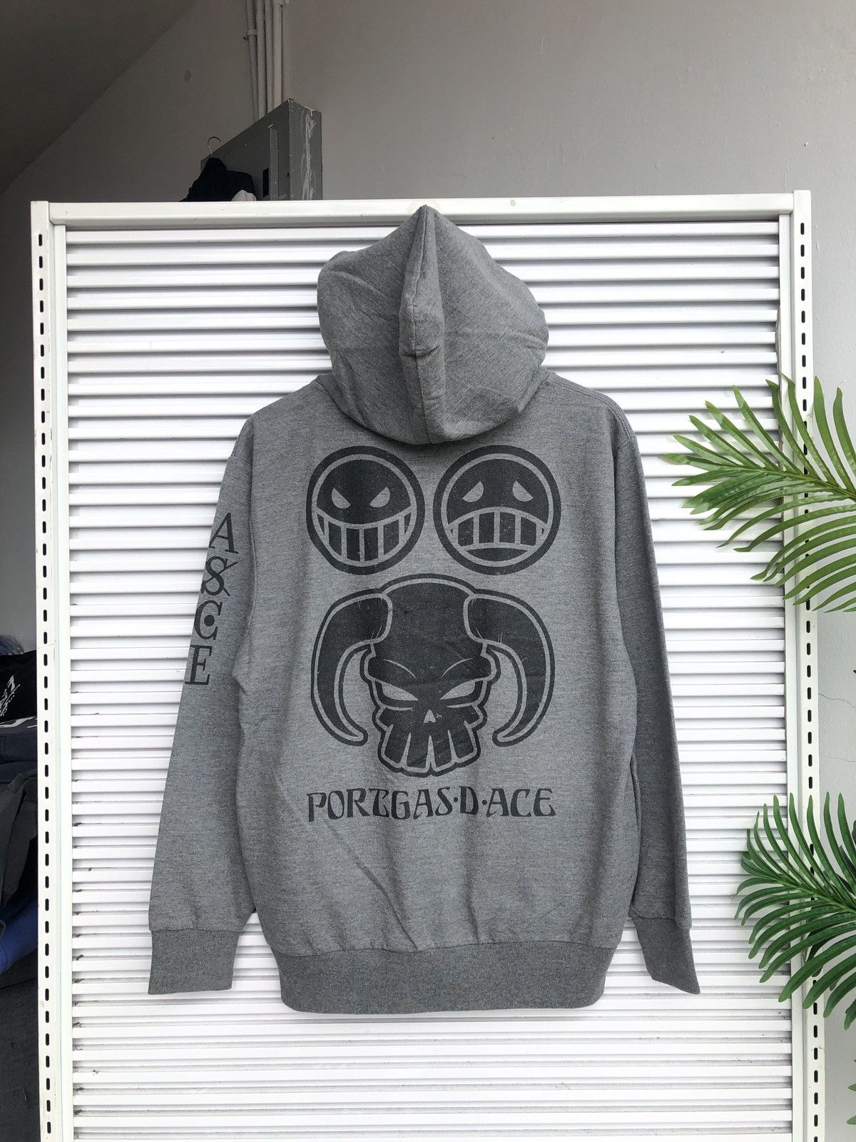 Japanese Brand × One Piece × Vintage One Piece Portgas D Ace Hoodies /Akira Evangelion Anime Size US L / EU 52-54 / 3 - 2 Thumbnail