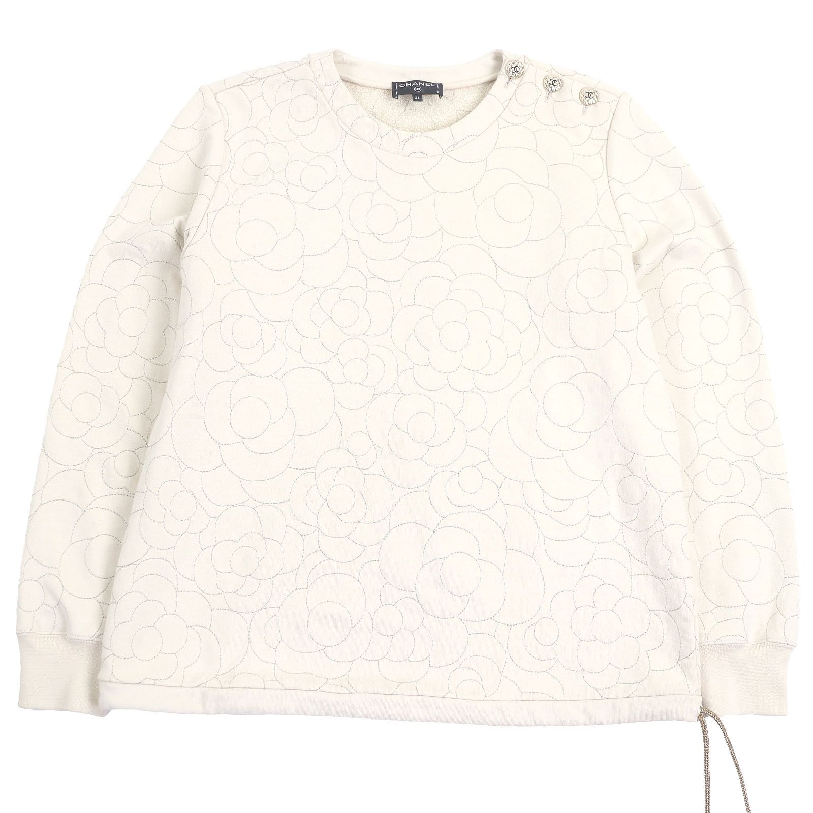 Chanel Chanel Chanel Camellia Cotton Sweatshirt Cotton Sweatshirts & Hoodies DUTY FREE for USA Size ONE SIZE - 1 Thumbnail