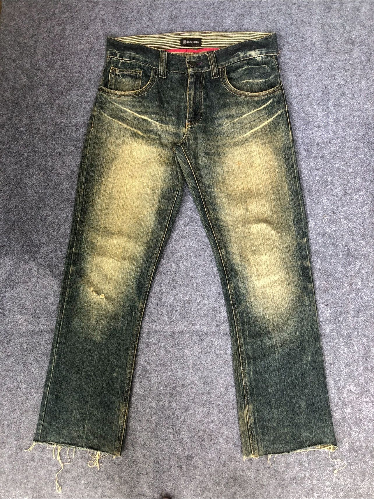 Japanese Brand Rare🔥Japanese Root Three Seditionaries Distressed Jeans Size US 34 / EU 50 - 4 Thumbnail