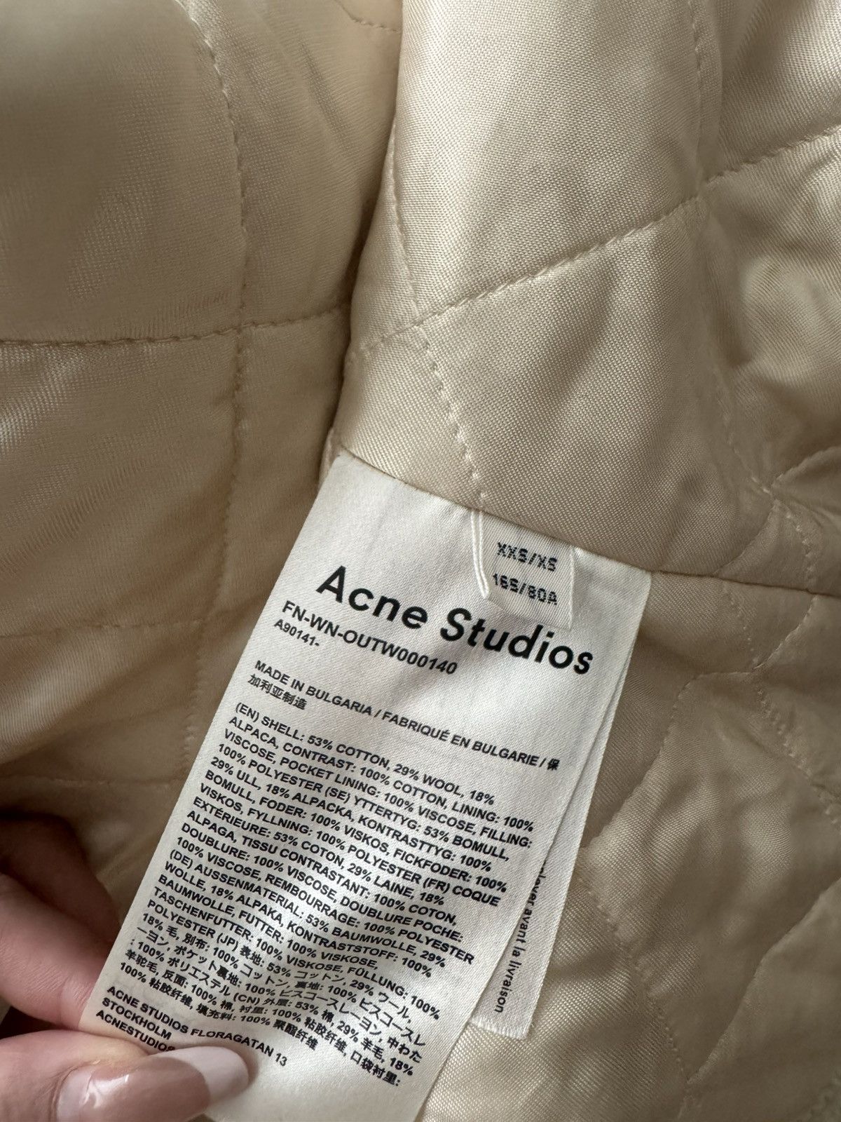 Acne Studios Acne Studios Padded Wool Jacket Size XS / US 0-2 / IT 36-38 - 5 Thumbnail