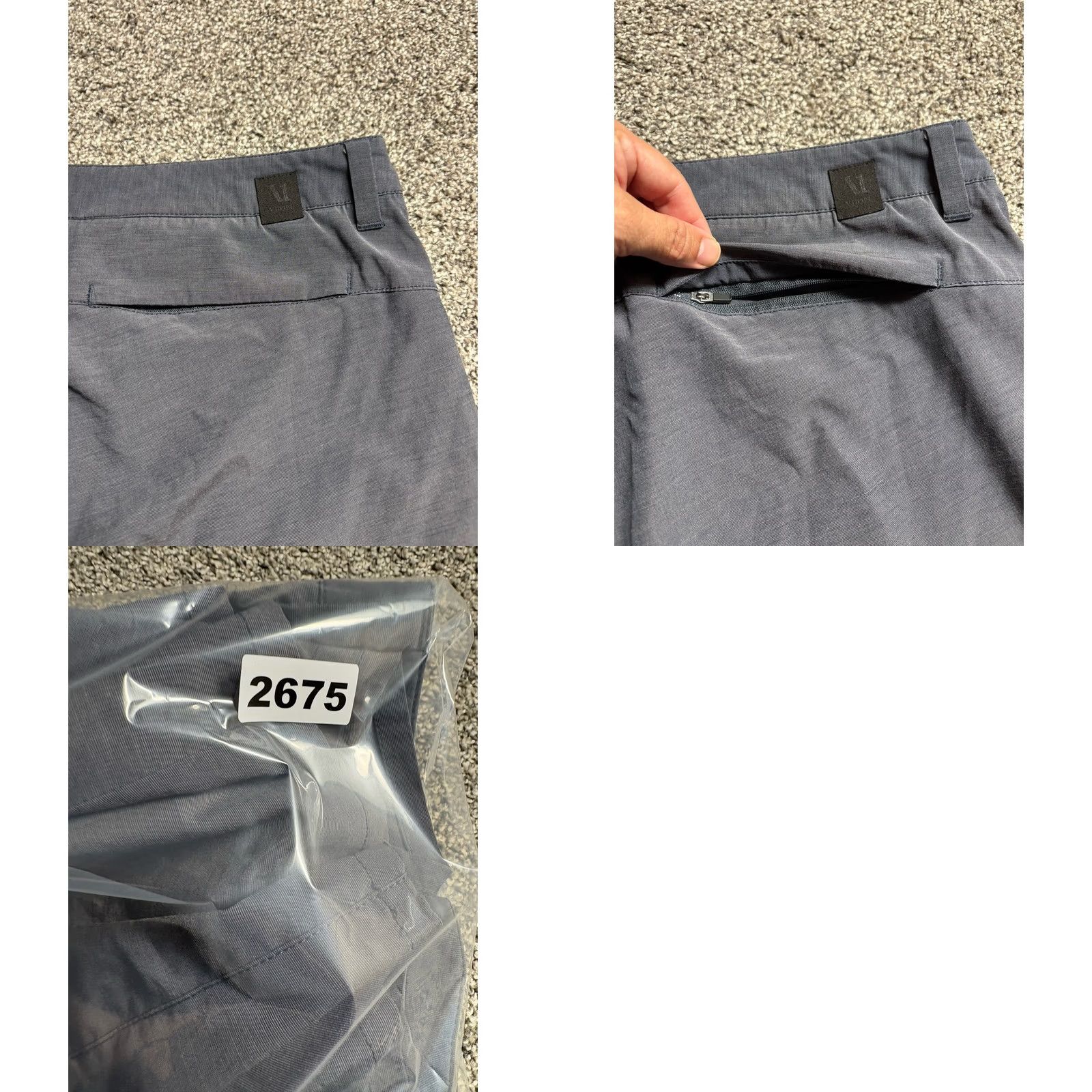 Vuori Vuori Aim Shorts Mens 34 Gray Performance Chino Stretch Golf V368 Size US 34 / EU 50 - 8 Thumbnail