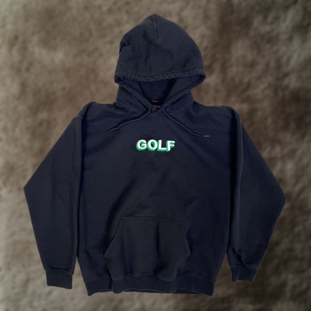 Golf Wang GOLF Hoodie Mens L Black Embroidered Logo Pullover Graphic Print Pocket Crew Neck Size US L / EU 52-54 / 3 - 1 Thumbnail