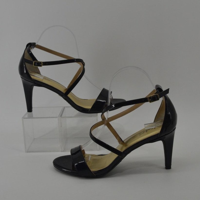 Other Thalia Sodi Darria2 Black Patent Leather Sandals Heels 8.5 Size US 8.5 / IT 38.5 - 4 Thumbnail