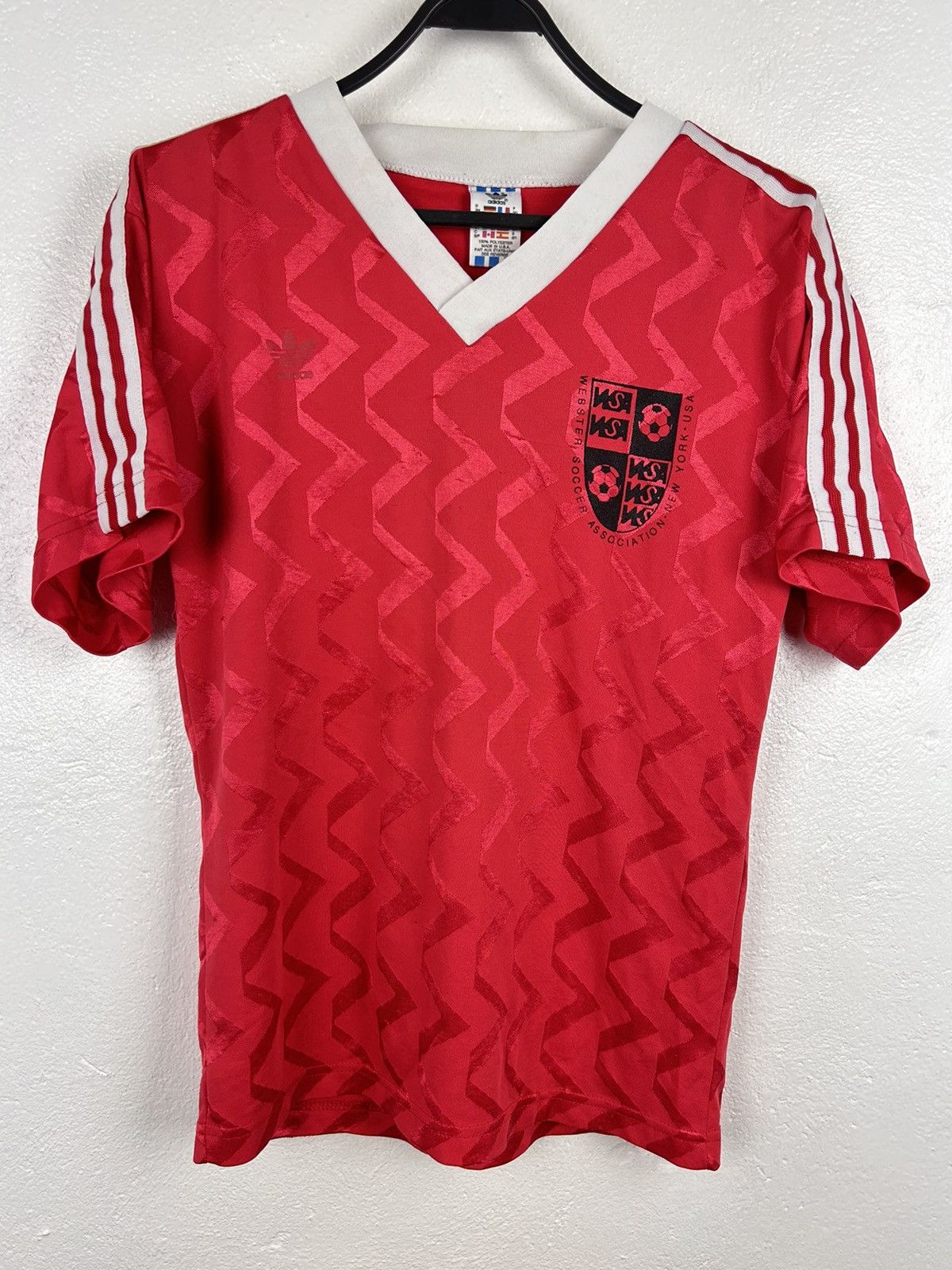 Vintage 80s Vintage Adidas Webster Soccer New York USA Retro Jersey Size US S / EU 44-46 / 1 - 1 Thumbnail