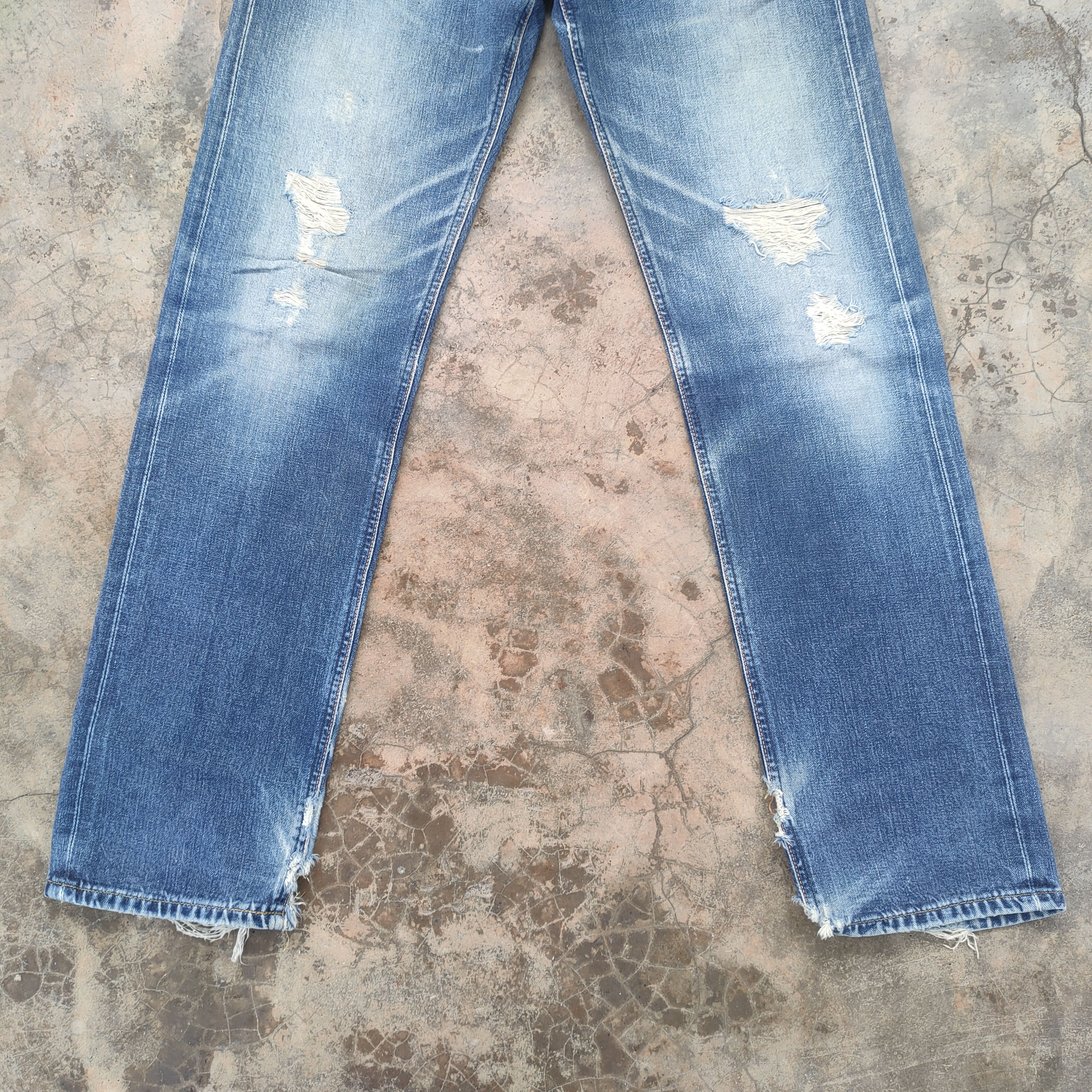 Lee # VINTAGE LEE DISTRESSED FADED JEANS DENIM PANTS Size US 30 / EU 46 - 5 Thumbnail
