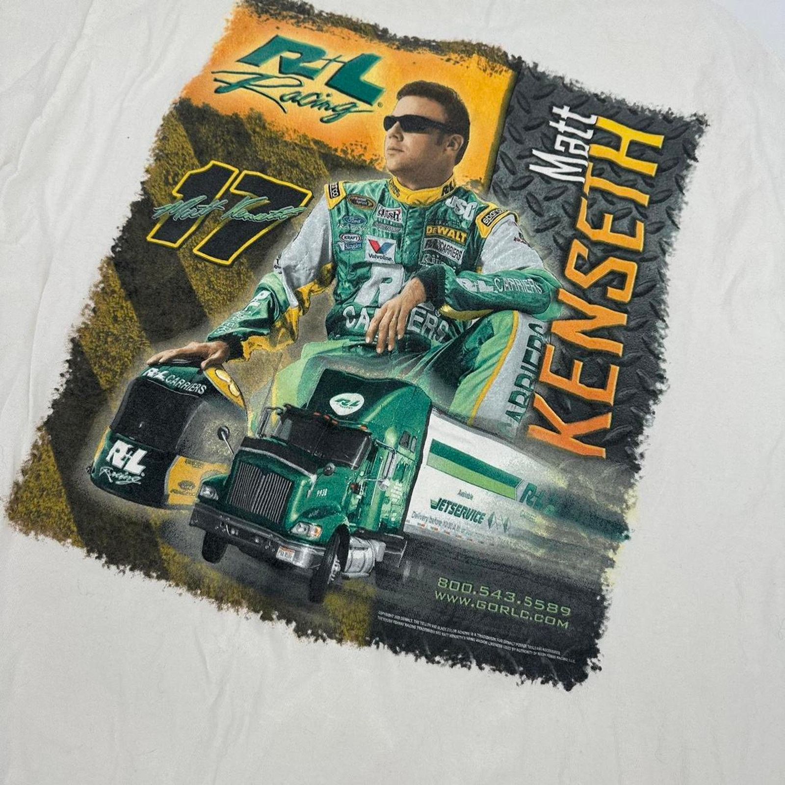 NASCAR Y2k vintage nascar matt kenseth racing tee Size US XL / EU 56 / 4 - 3 Thumbnail