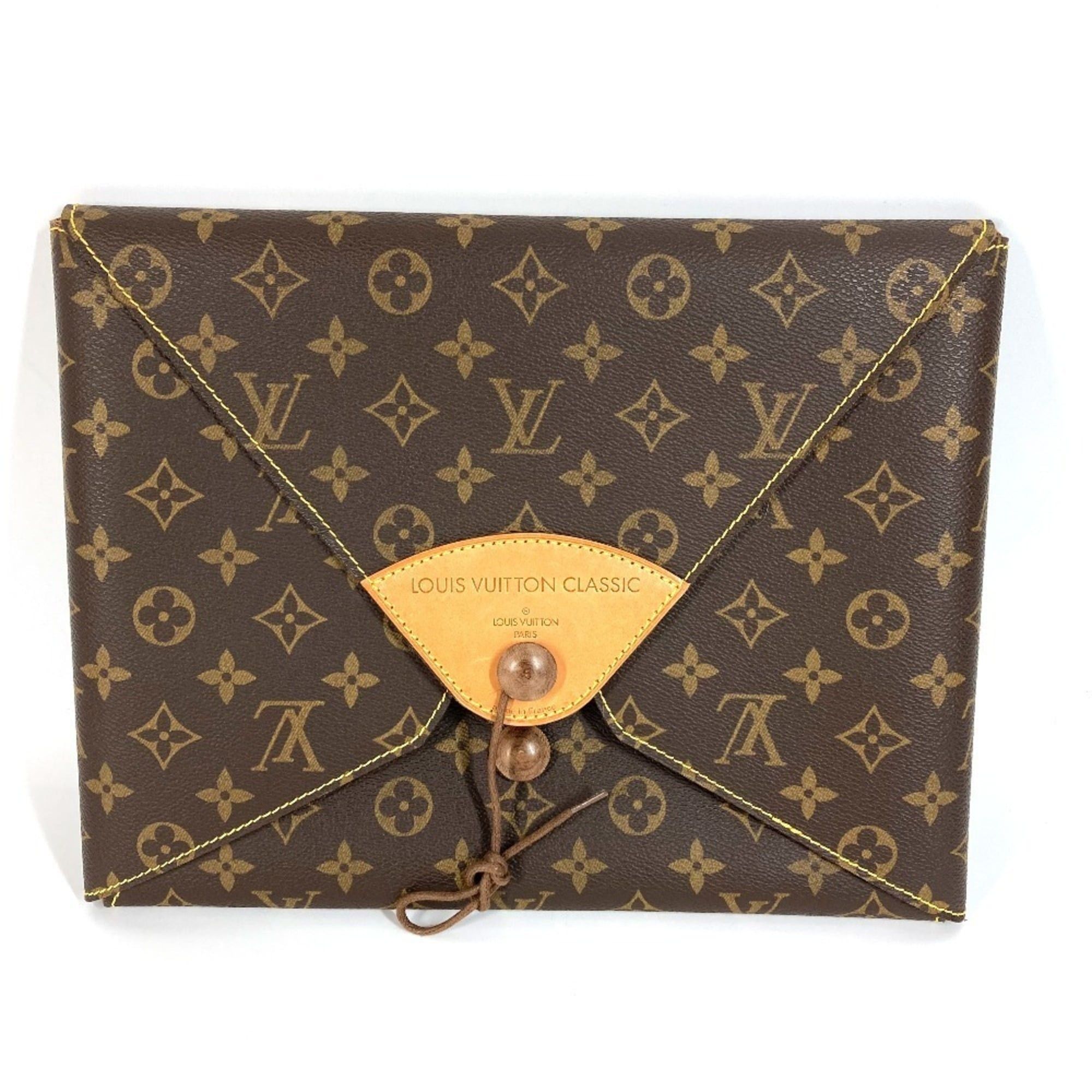 LOUIS VUITTON Unknown Monogram Classic Logo Pouch/Clutch Bag in Canvas Brown for Men and Women