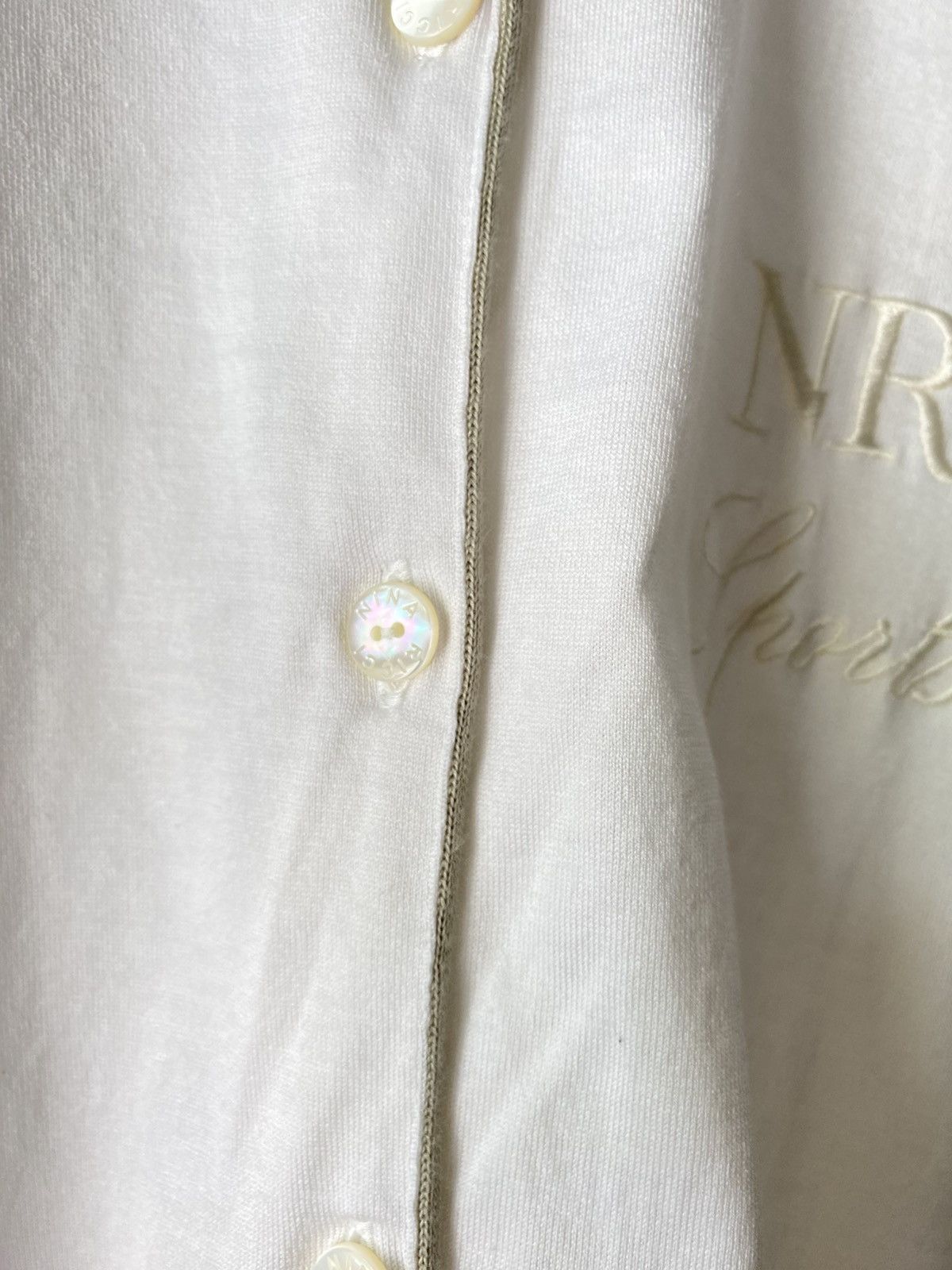 Nina Ricci NINA RICCI Sports PARIS Vintage White Knit Top Size L / US 10 / IT 46 - 6 Thumbnail