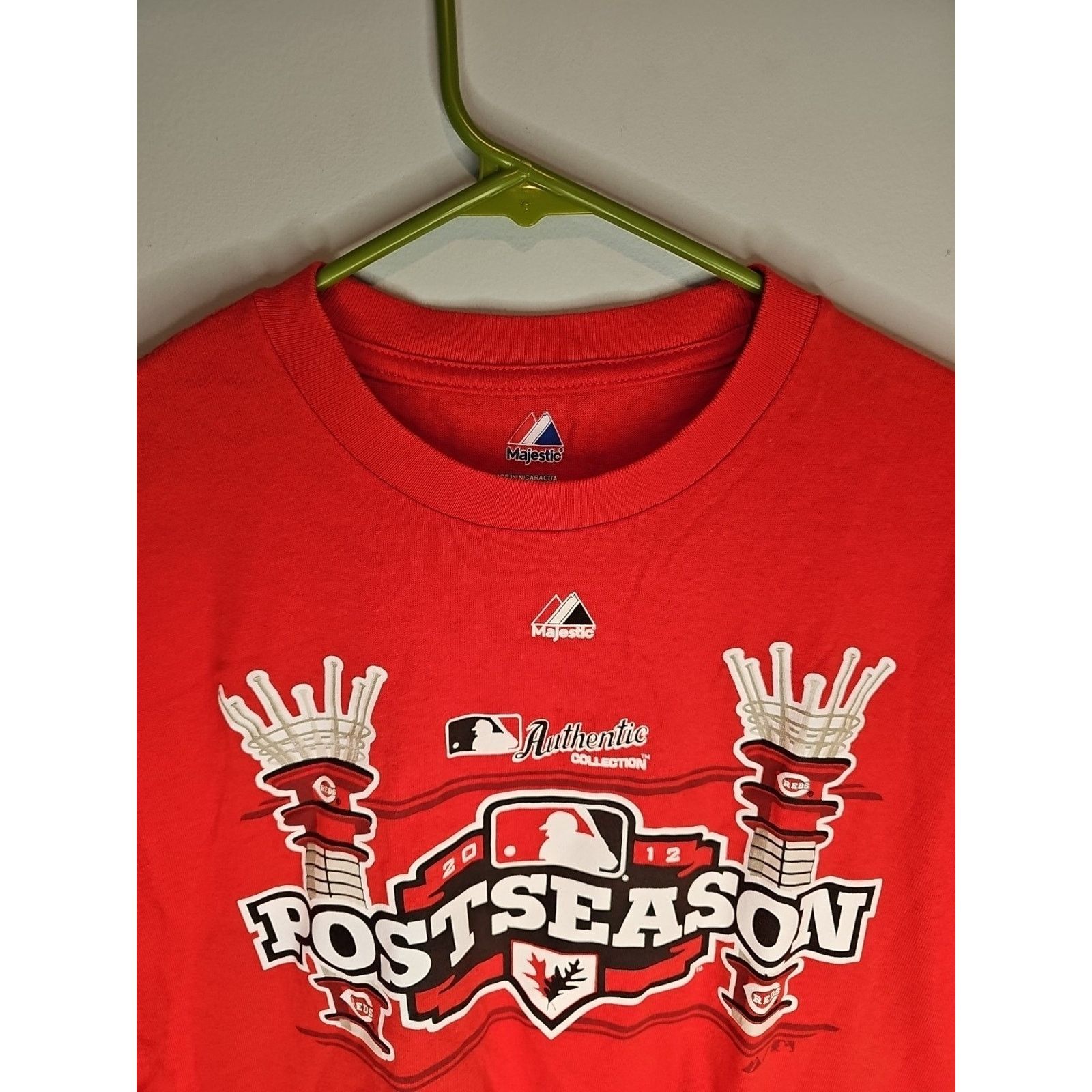 Majestic Majestic 2012 Postseason Cincinnati Reds Mens Sz L T-Shirt Size US L / EU 52-54 / 3 - 3 Thumbnail