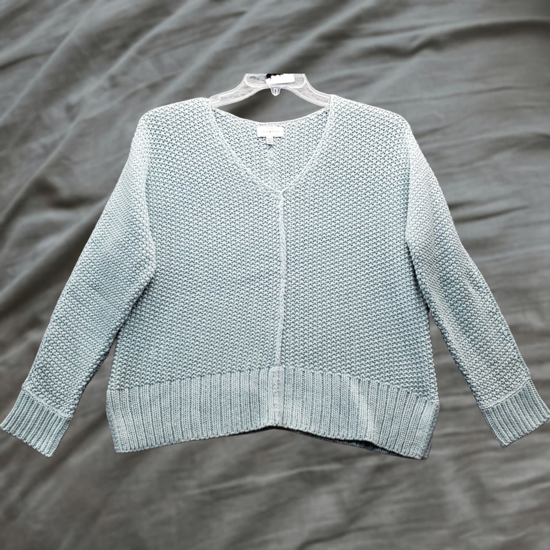 Lucky Brand Lucky Brand Sweater Women's XS Green Chunky Knit Oversized V-Neck Pullover Size XS / US 0-2 / IT 36-38 - 1 Thumbnail