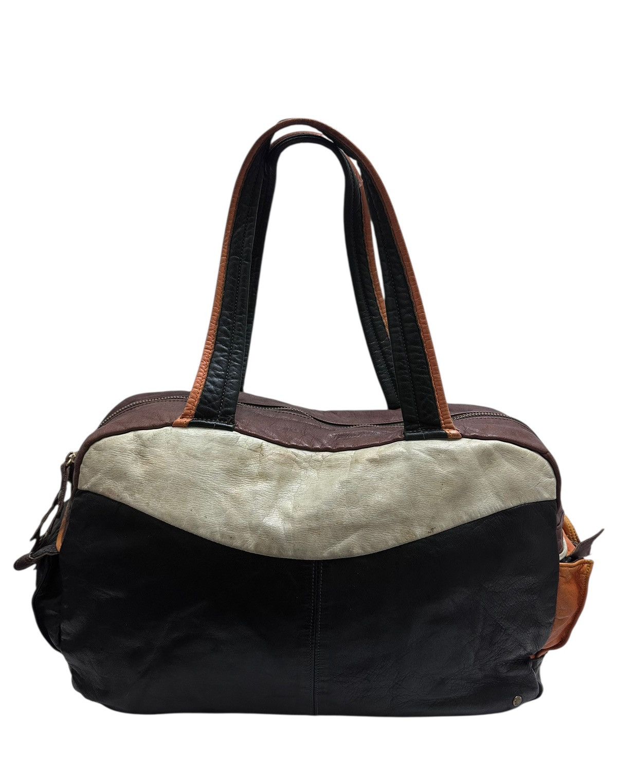 Genuine Leather RARE 🇯🇵 Masterpiece MSPC Multicolor Leather Boston Duffle Bag Size ONE SIZE - 4 Thumbnail