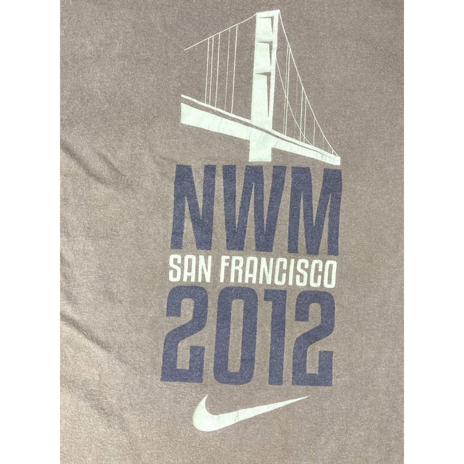Nike Nike NWM San Francisco 2012 Graphic T-shirt Men Large Brown Short Sleeve Size US L / EU 52-54 / 3 - 2 Thumbnail