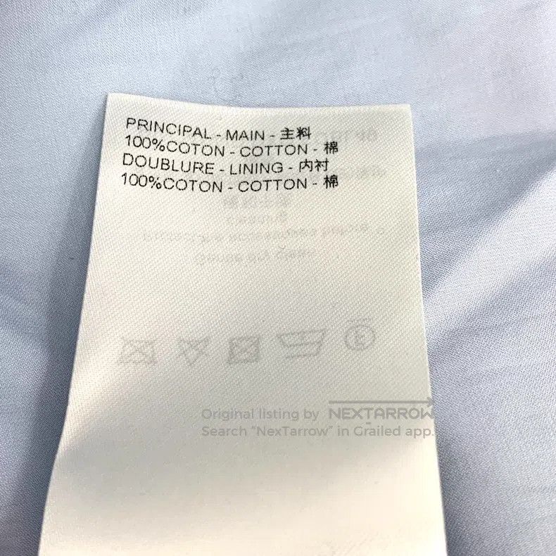 Louis Vuitton 24 Blue Cotton Lapel Single Breasted Long Sl