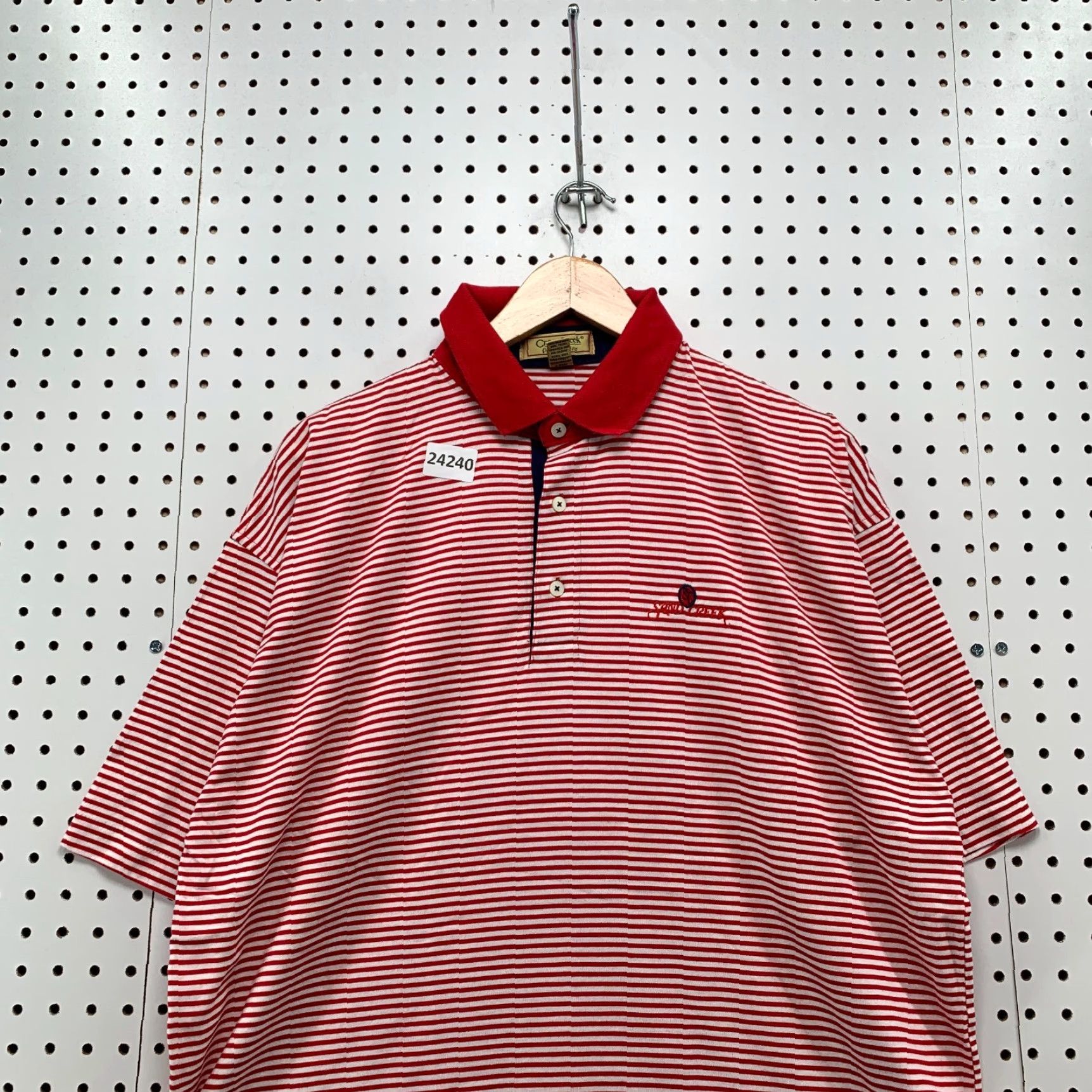 Vintage VINTAGE Cross Creek Polo Shirt Red White Striped Mens XL Short Sleeve Collared 90s Size US XL / EU 56 / 4 - 2 Thumbnail