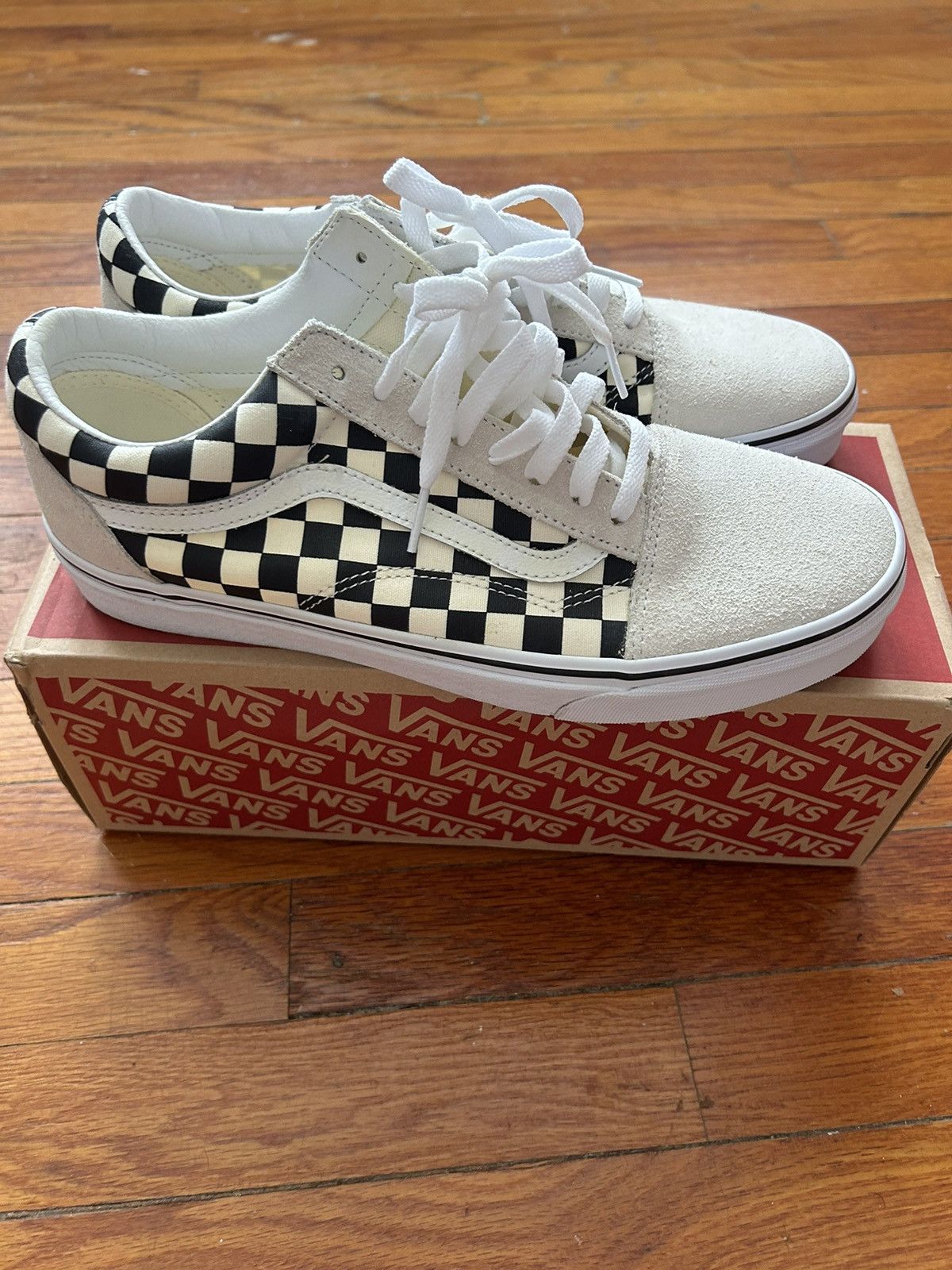 Vans Vans old school checkerboard cream Size US 10 / EU 43 - 4 Thumbnail