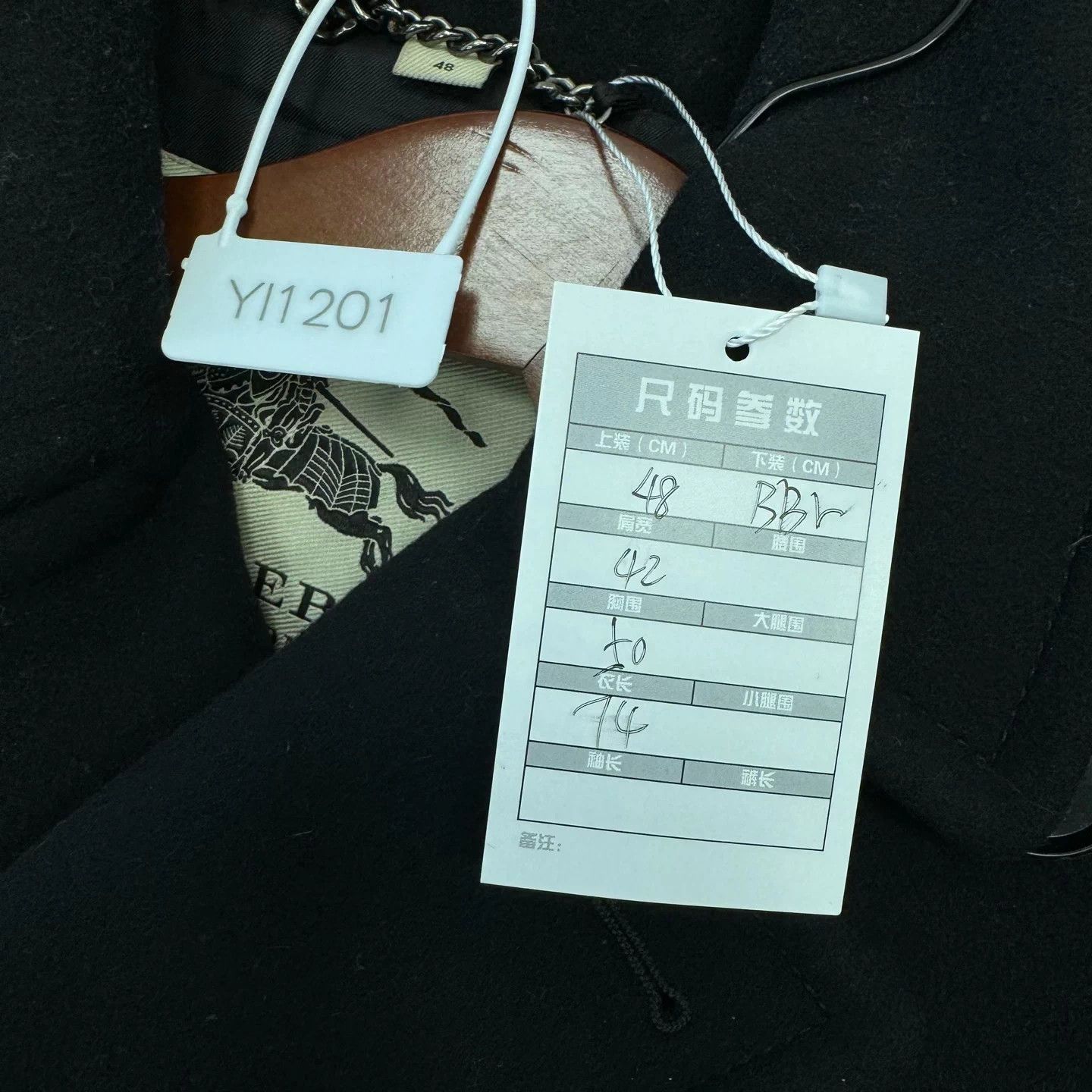 Burberry Burberry Black Double-Breasted Cashmere Coat 48 Size XL / US 12-14 / IT 48-50 - 8 Thumbnail