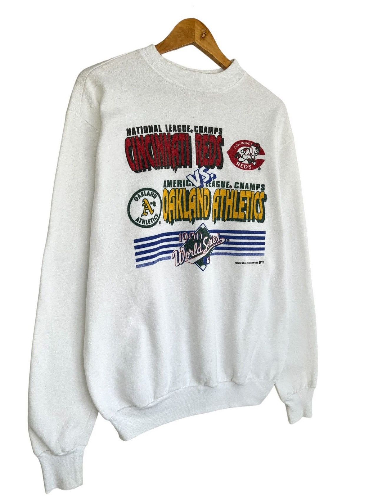 MLB Vintage Cincinati Reds VS Oaklakland Athletics Sweatshirt Size US L / EU 52-54 / 3 - 2 Thumbnail