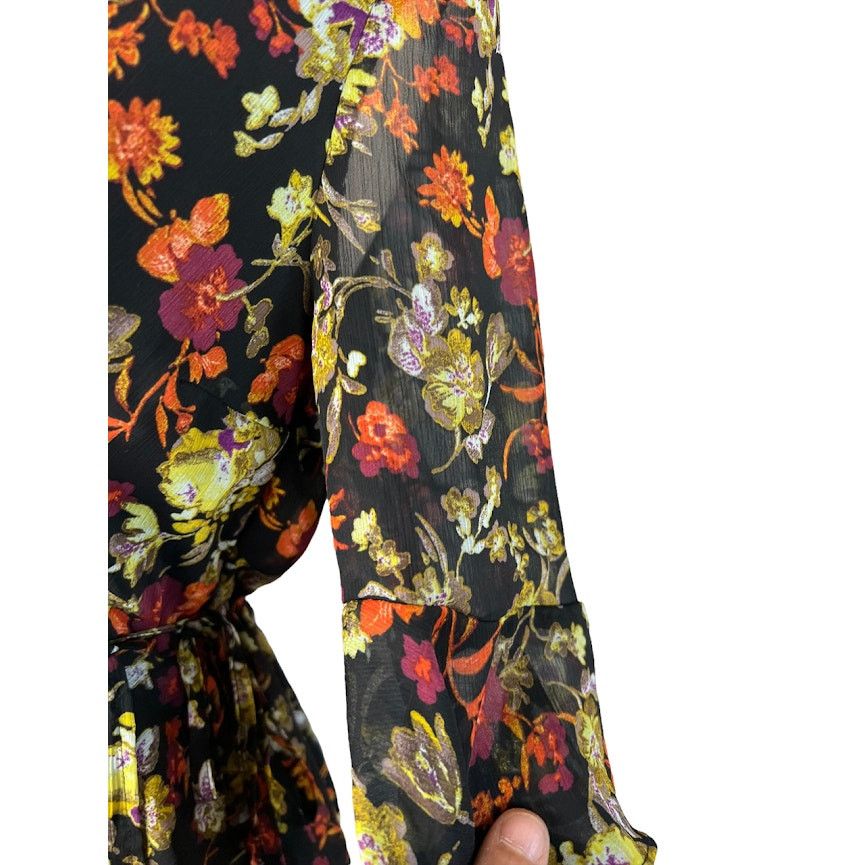 Target Basics Xhilaration | Floral Faux Wrap Dress Boho Chic | Small Size S / US 4 / IT 40 - 3 Thumbnail