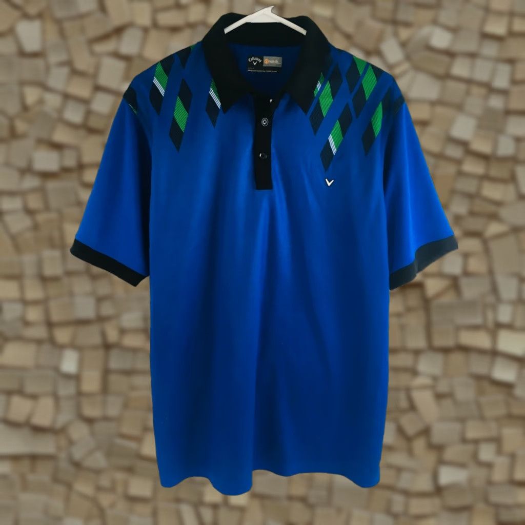 Callaway Callaway Polo Shirt Men's L Multicolor ¼ Button Short Sleeve Geometric Logo Shirt Size US L / EU 52-54 / 3 - 1 Thumbnail