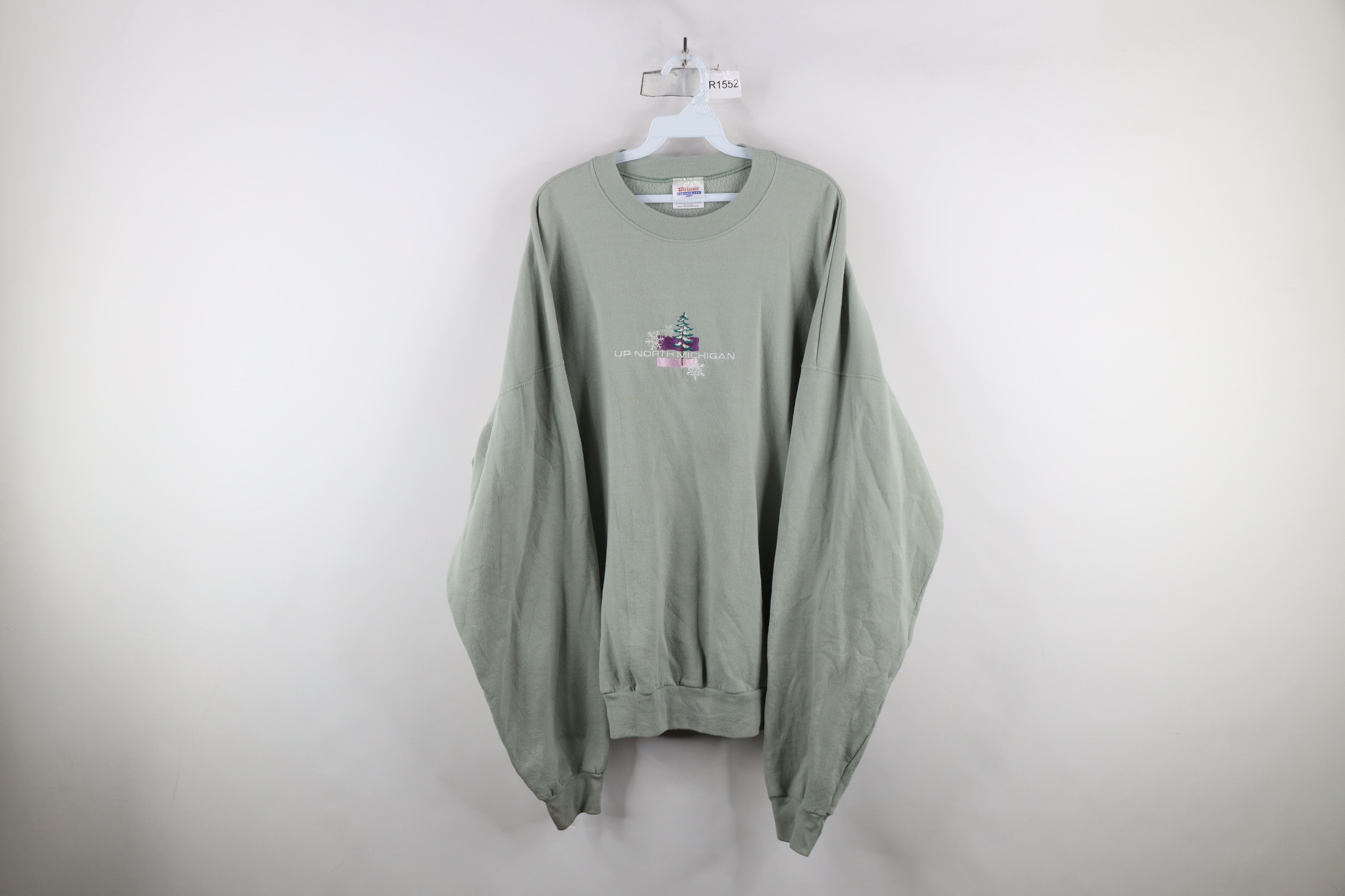 Vintage Vintage 90s Streetwear Michigan Snowflake Sweatshirt Mint Size US XXL / EU 58 / 5 - 1 Thumbnail