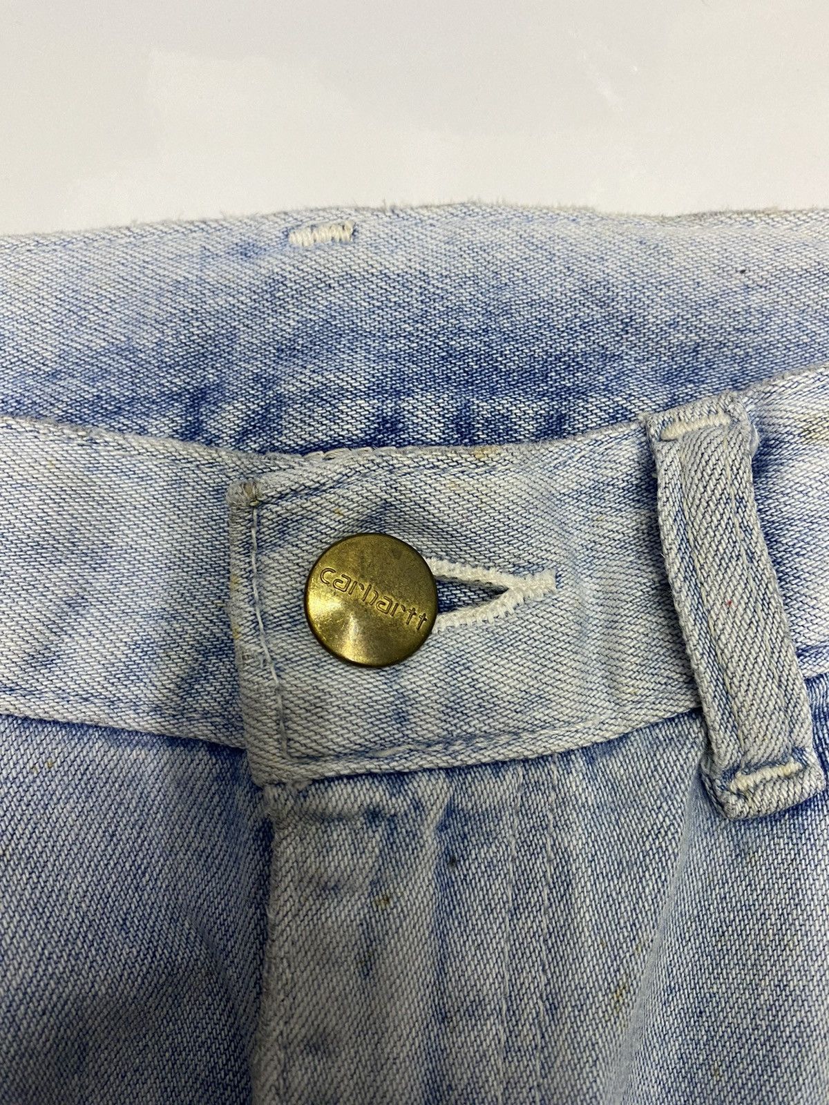 Carhartt STEALS🔥CARHARTT DISTRESS DENIM CARPENTER JEANS Size US 29 - 10 Thumbnail