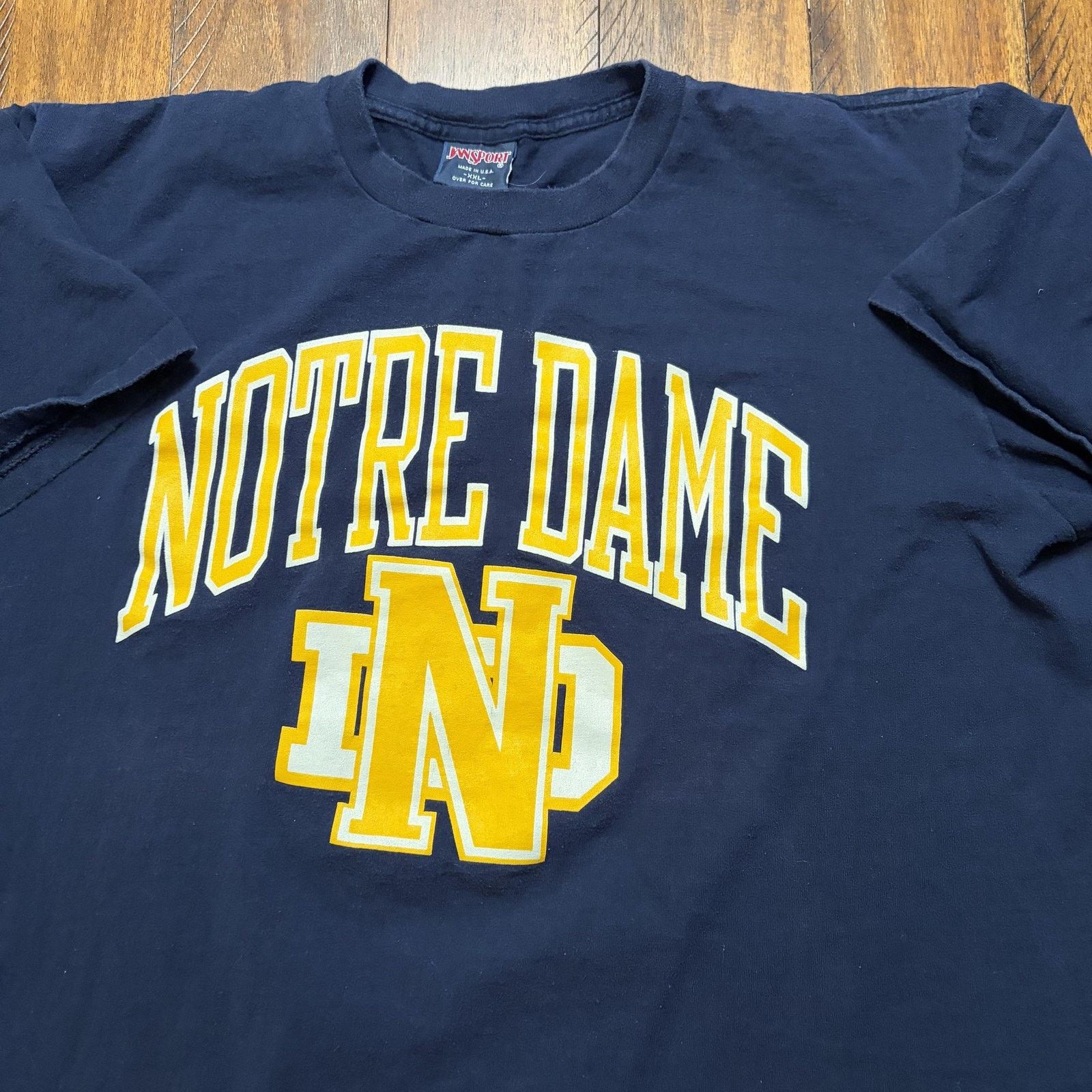 Jansport Vtg Notre Dame Fighting Irish Shirt Mens 2XL JanSport 90s Size US XXL / EU 58 / 5 - 3 Thumbnail