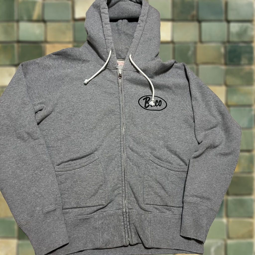 Buco The Real Mccoy's Zip Sweat Parka M Gray God Of Speed Mens, Men's