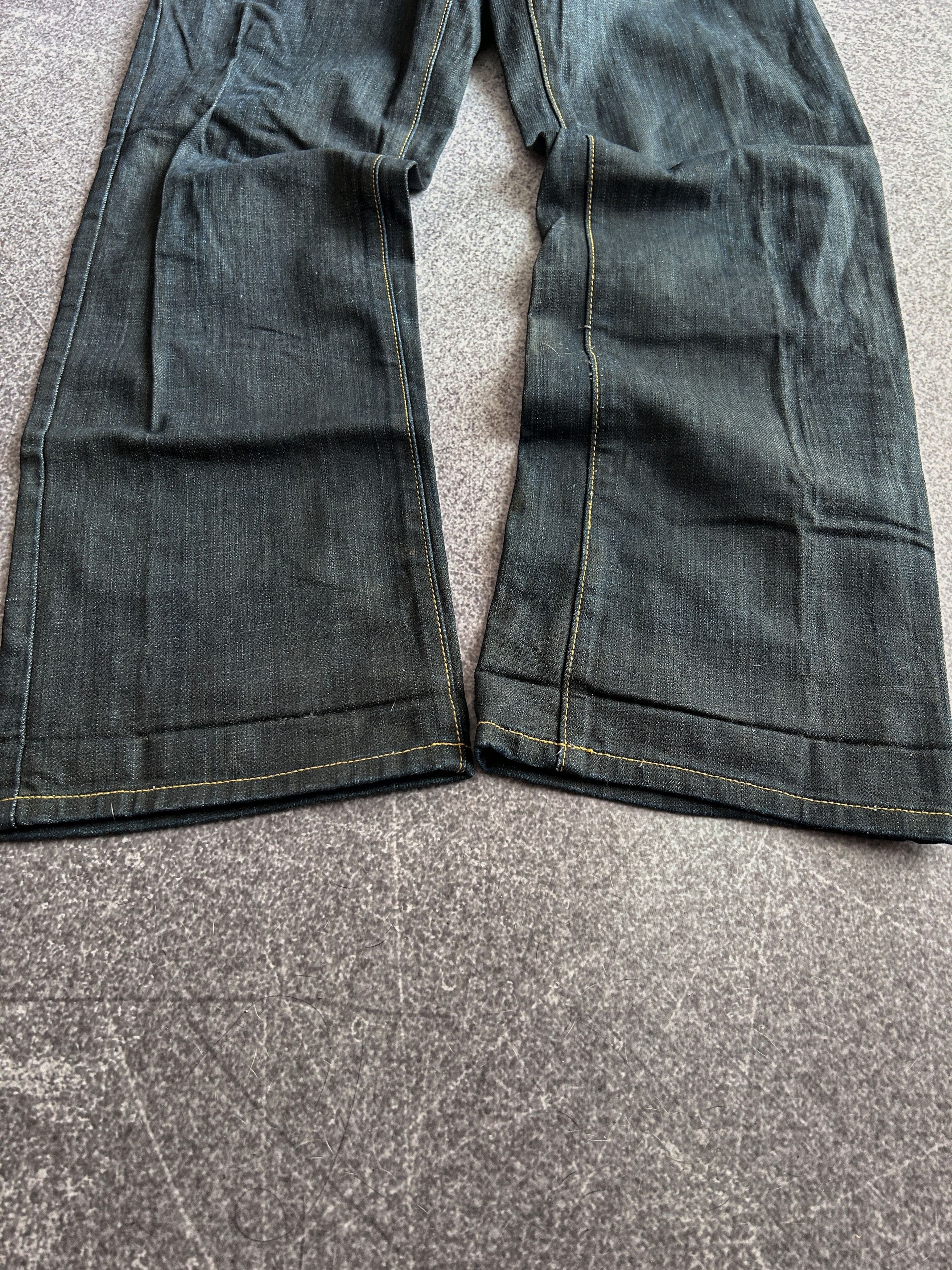 Vintage Y2K Wide Leg Denim Jeans Dark Wash Vintage Streetwear Style Size US 32 / EU 48 - 4 Thumbnail