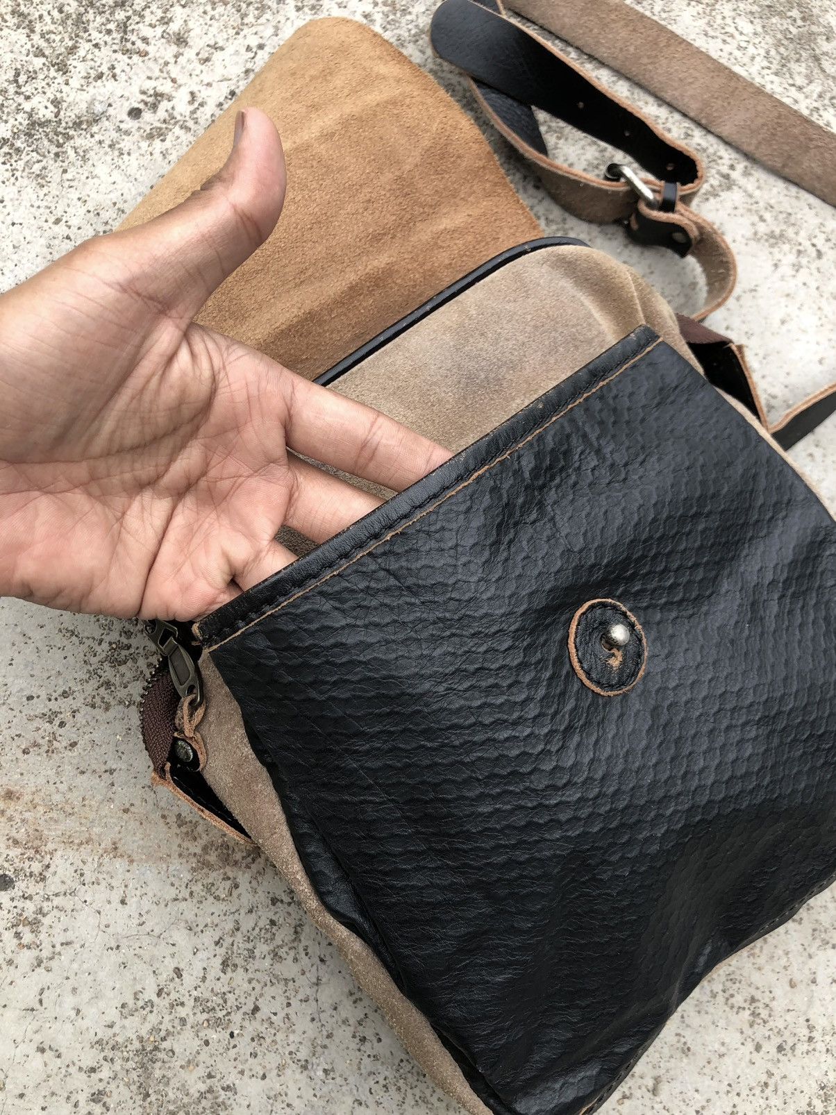 Diesel FULLY LEATHER DIESEL BLACK GOLD SLINGBAG Size ONE SIZE - 2 Thumbnail